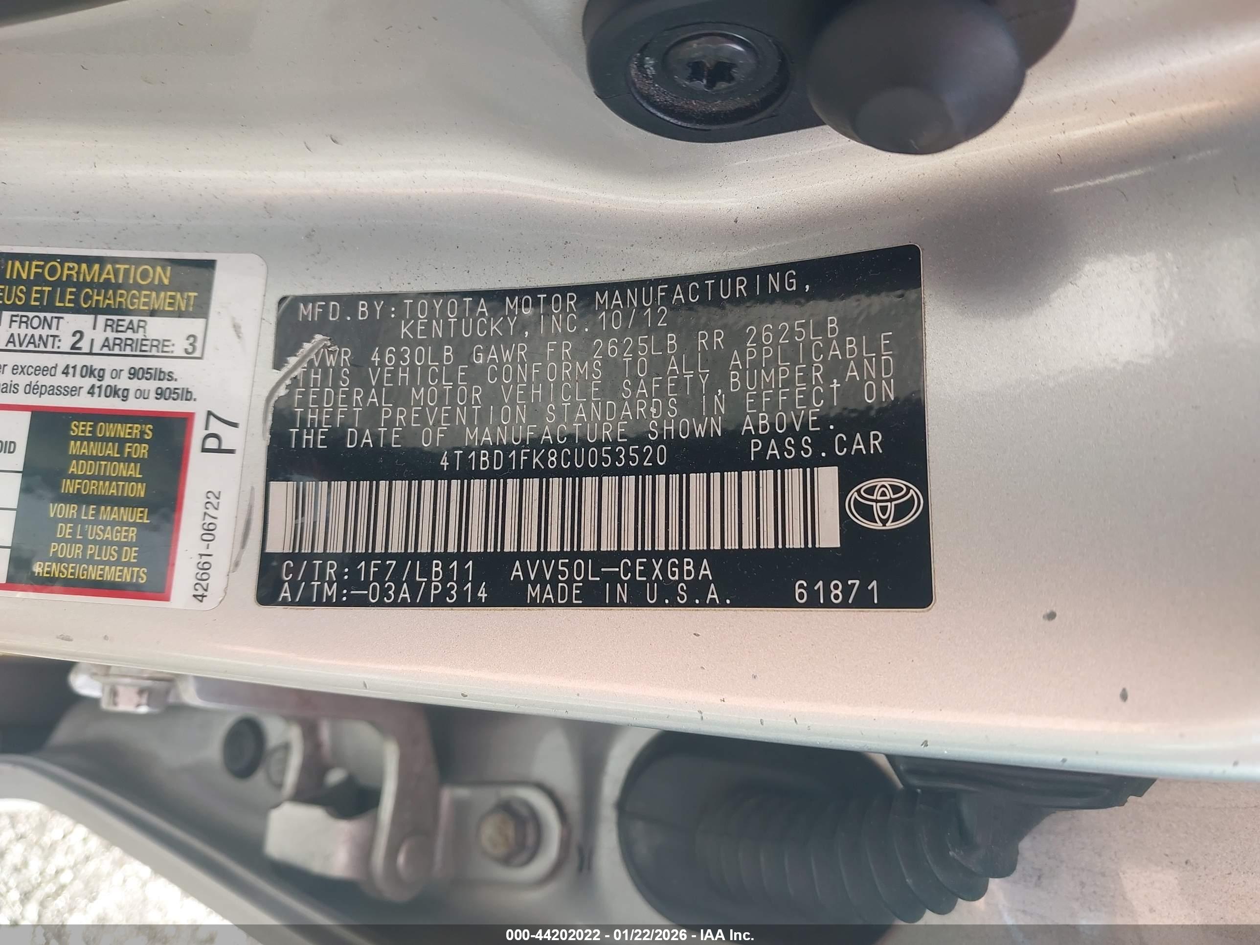 TOYOTA CAMRY image 9