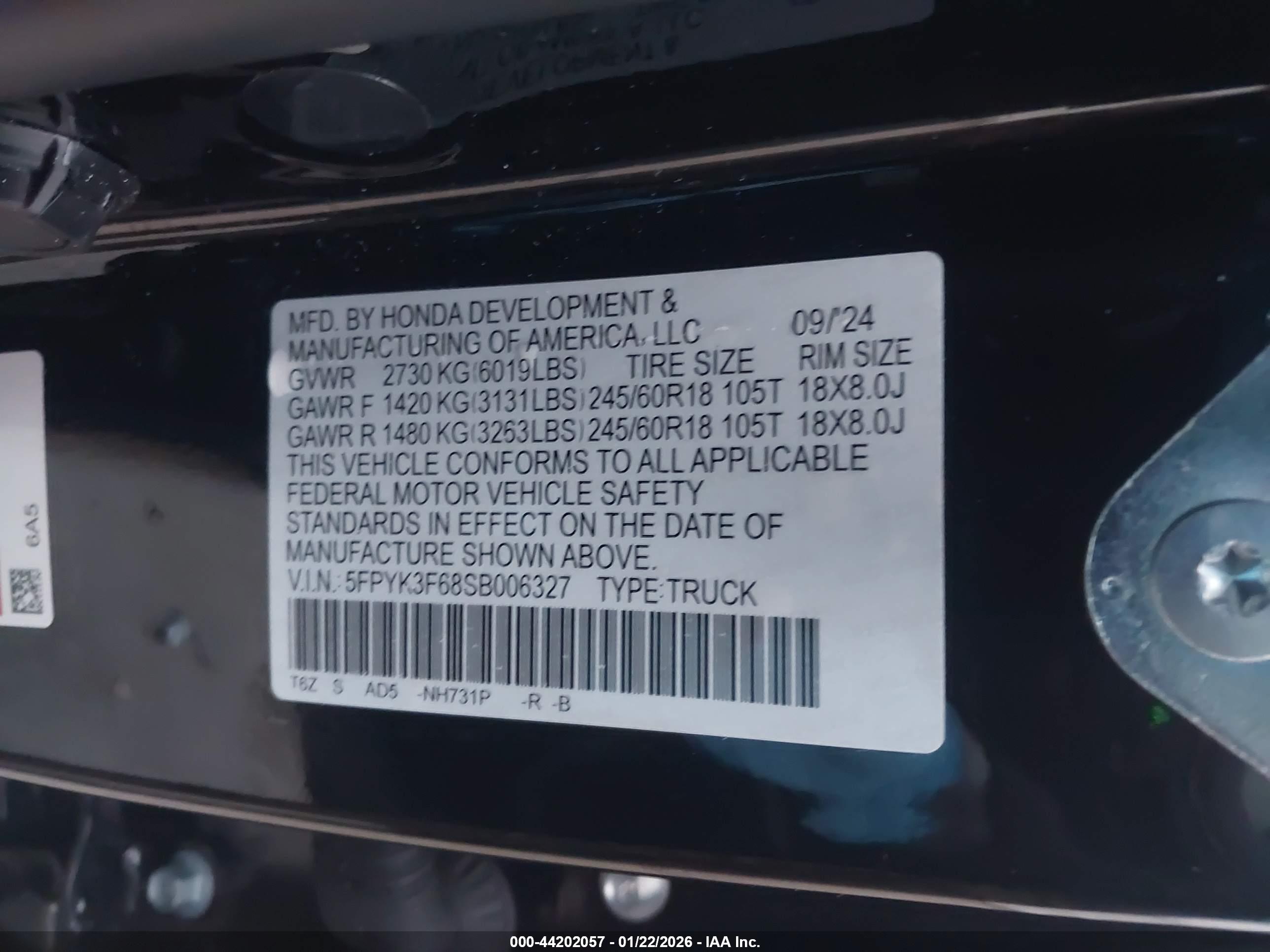 HONDA RIDGELINE image 9