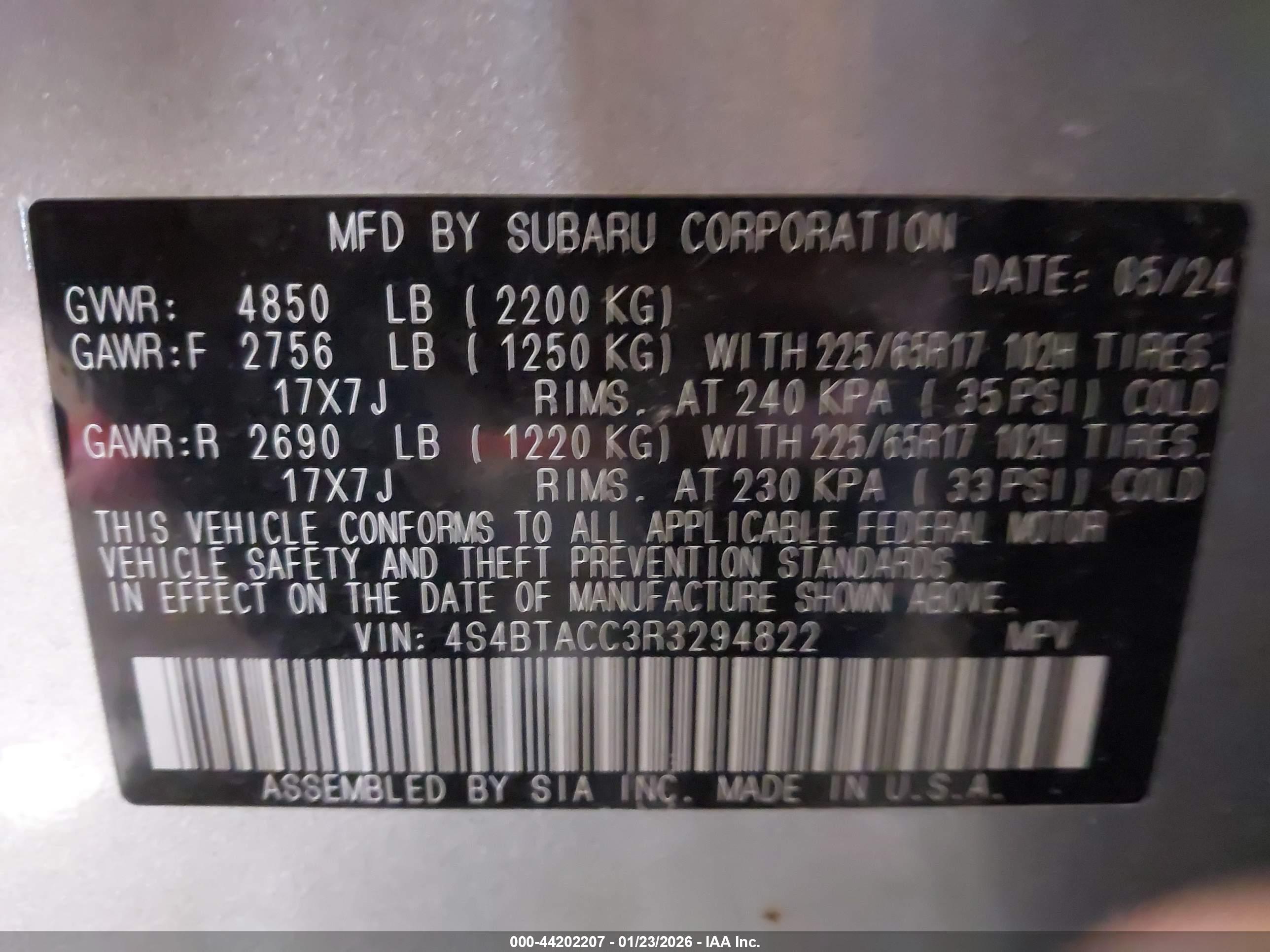 SUBARU OUTBACK image 9