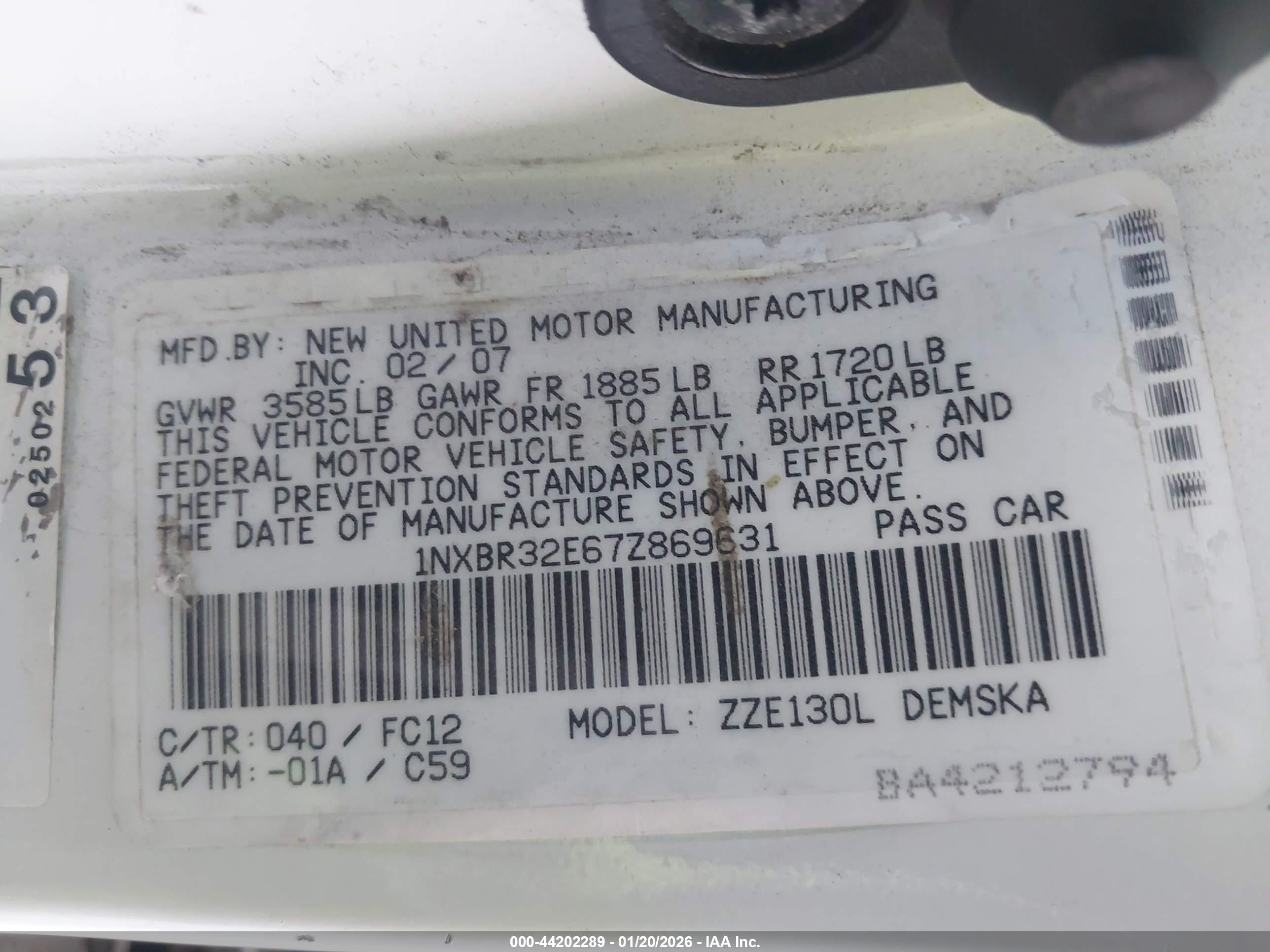 TOYOTA COROLLA image 9