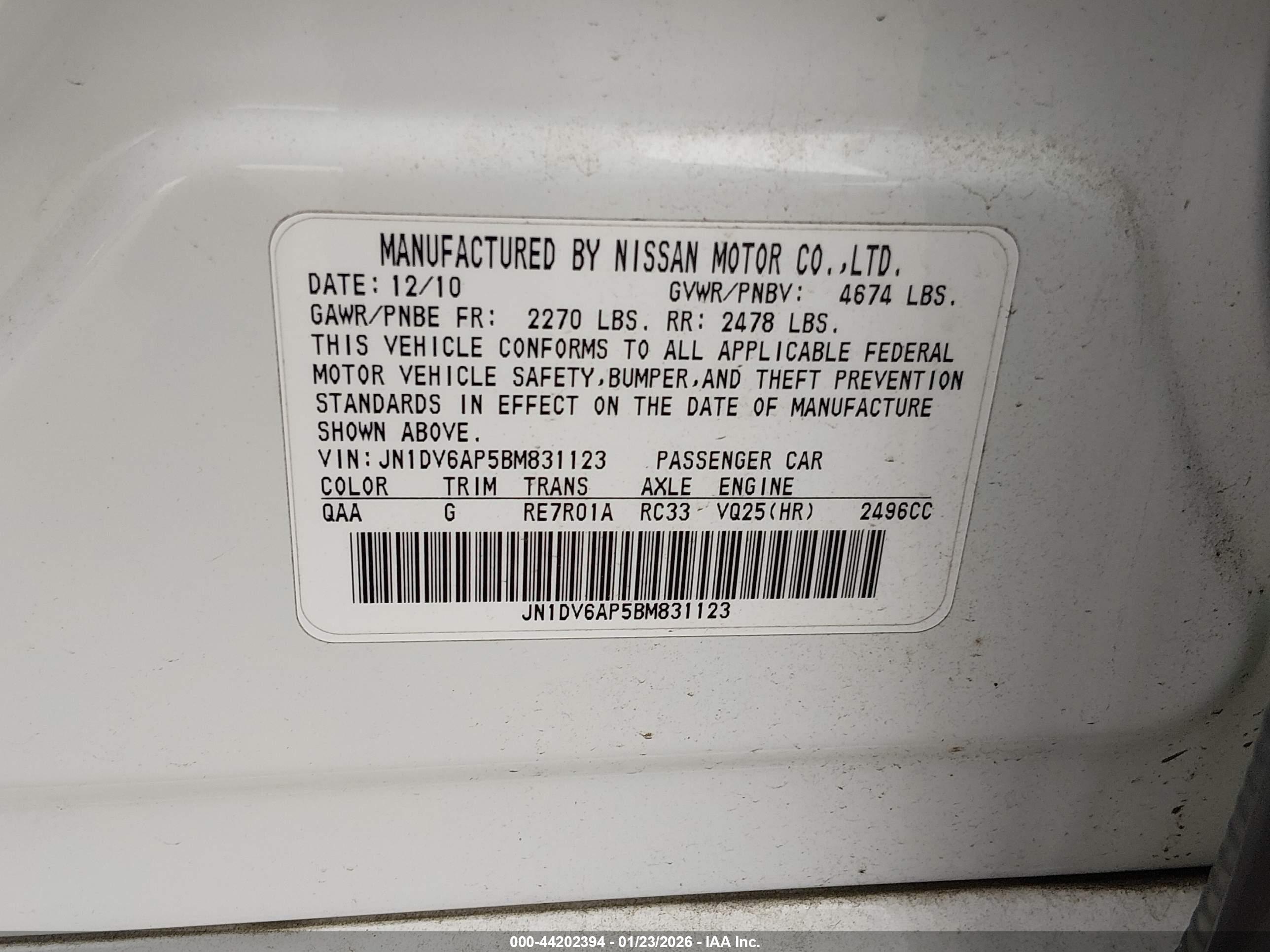 INFINITI G25 image 9