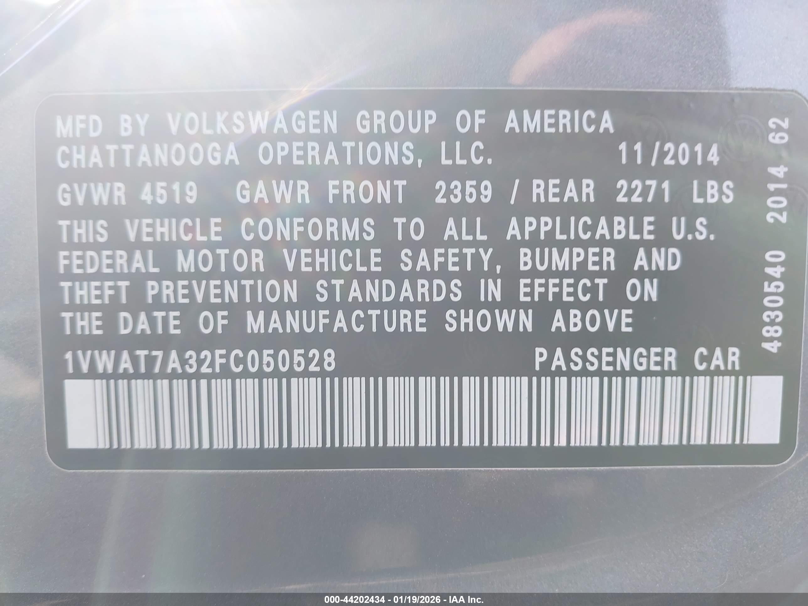VOLKSWAGEN PASSAT image 9