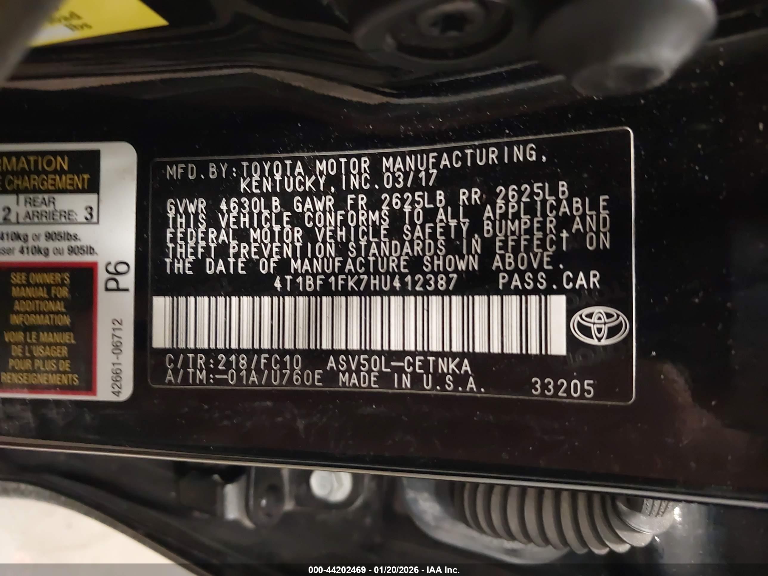 TOYOTA CAMRY image 9