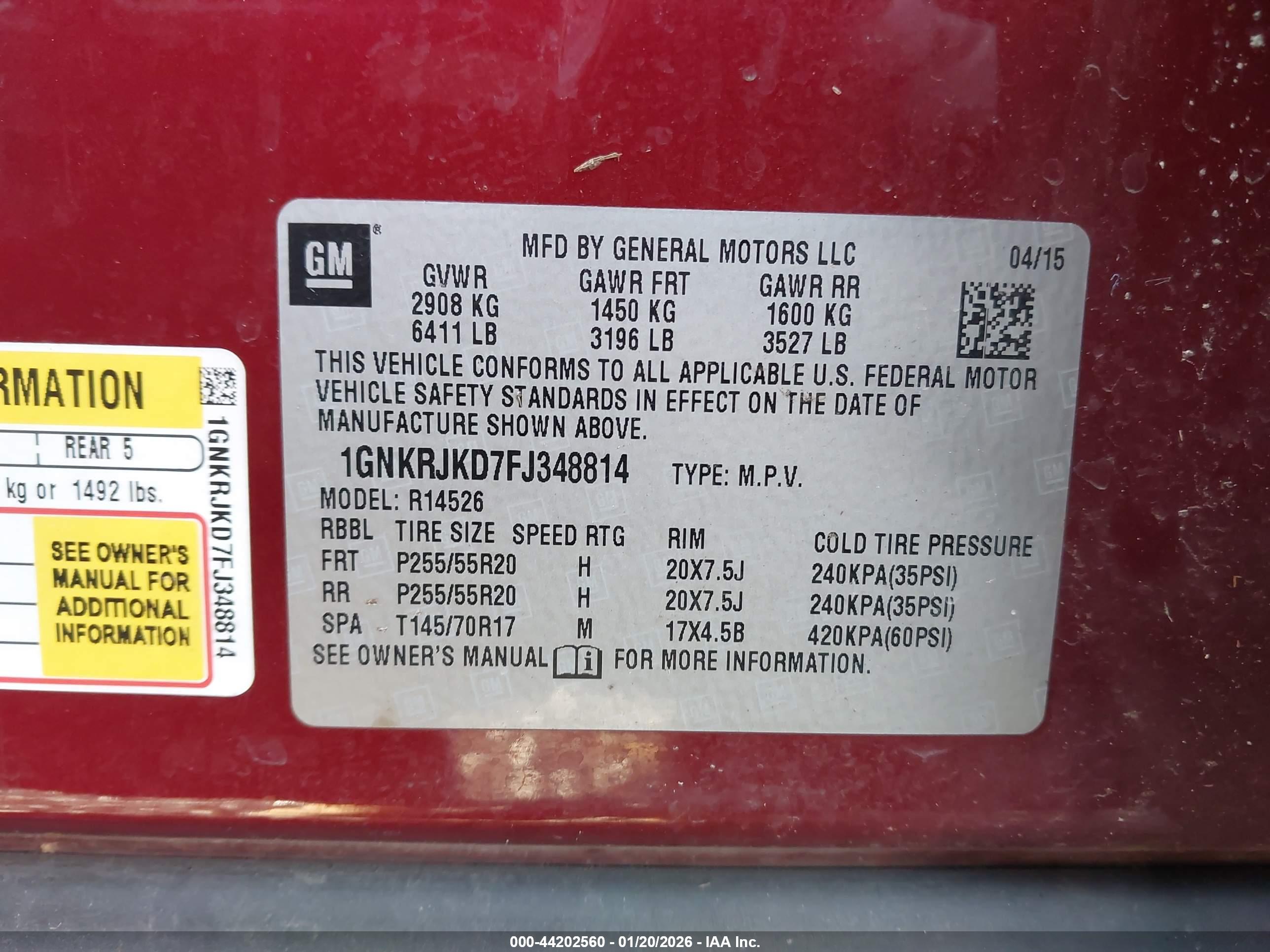 CHEVROLET TRAVERSE image 9