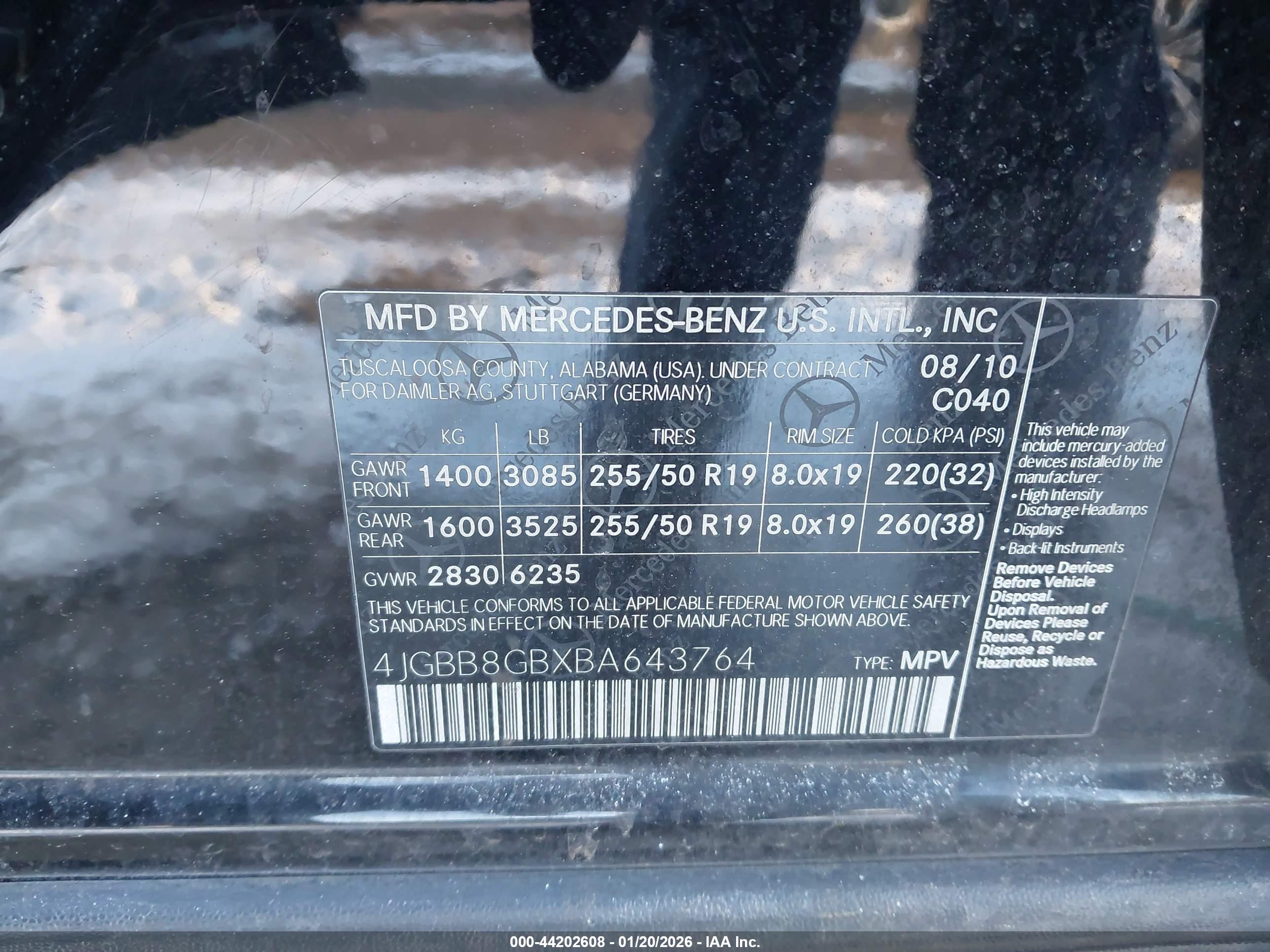 MERCEDES-BENZ ML image 9