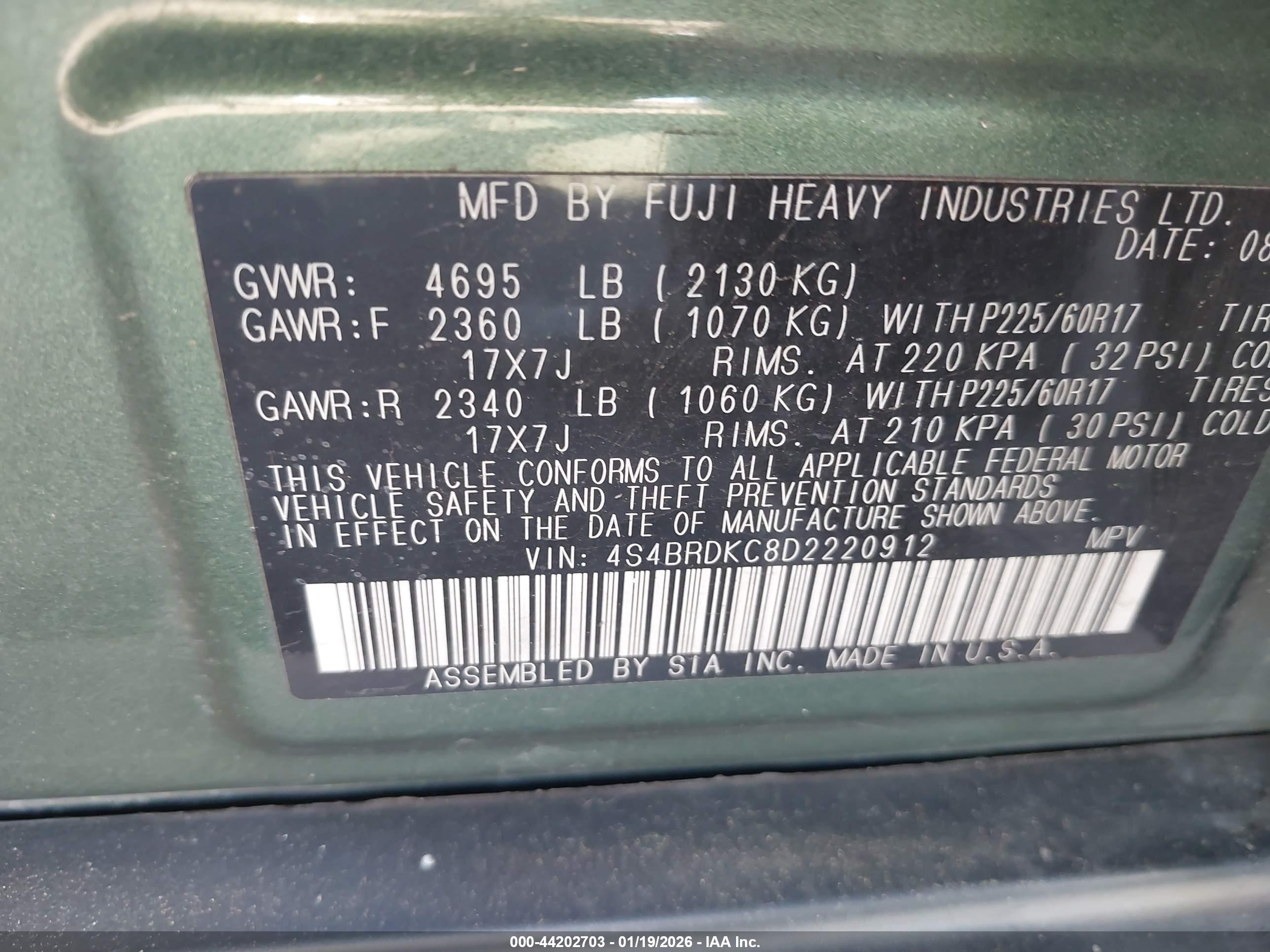 SUBARU OUTBACK image 9