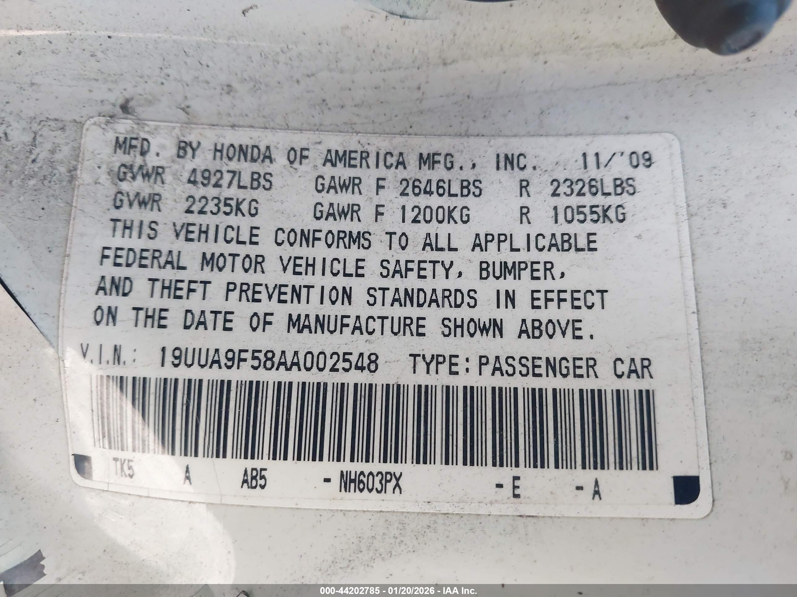 ACURA TL image 9