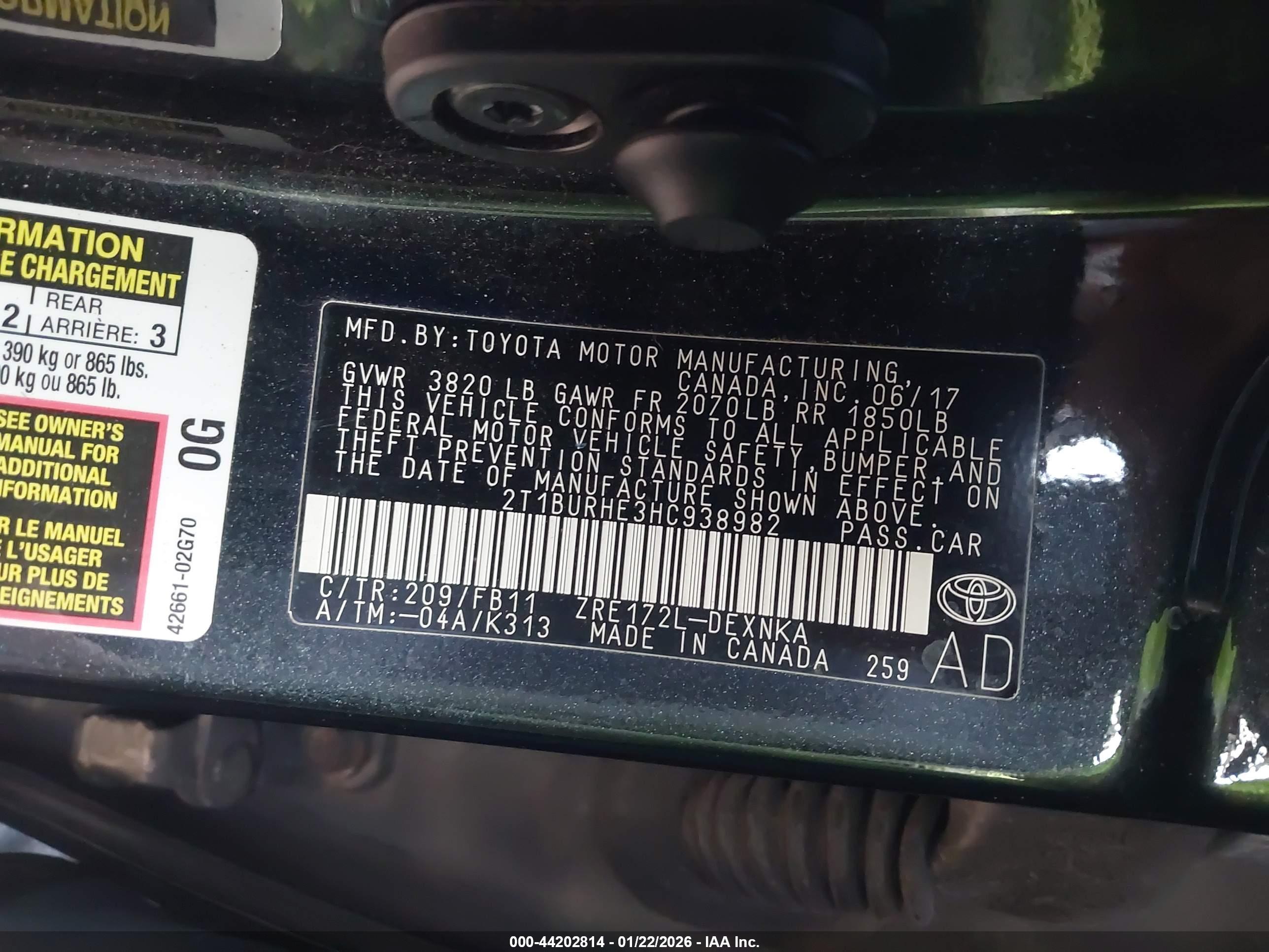 TOYOTA COROLLA image 9