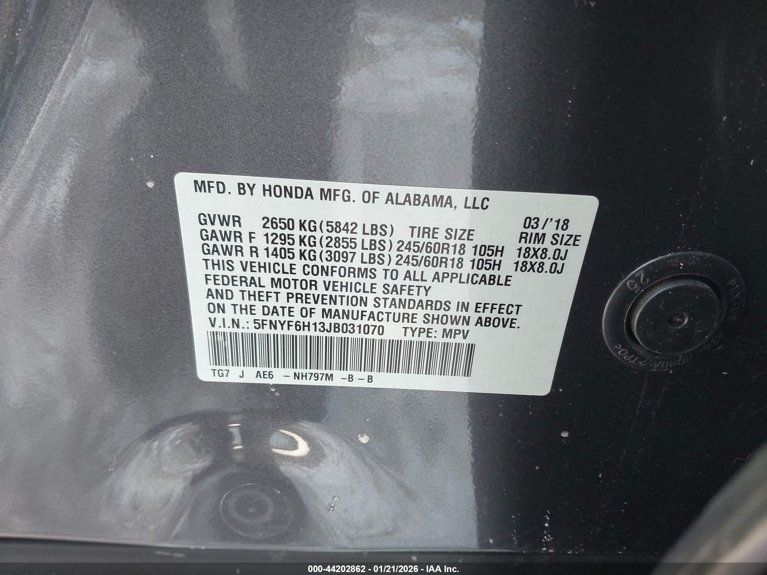 HONDA PILOT image 9
