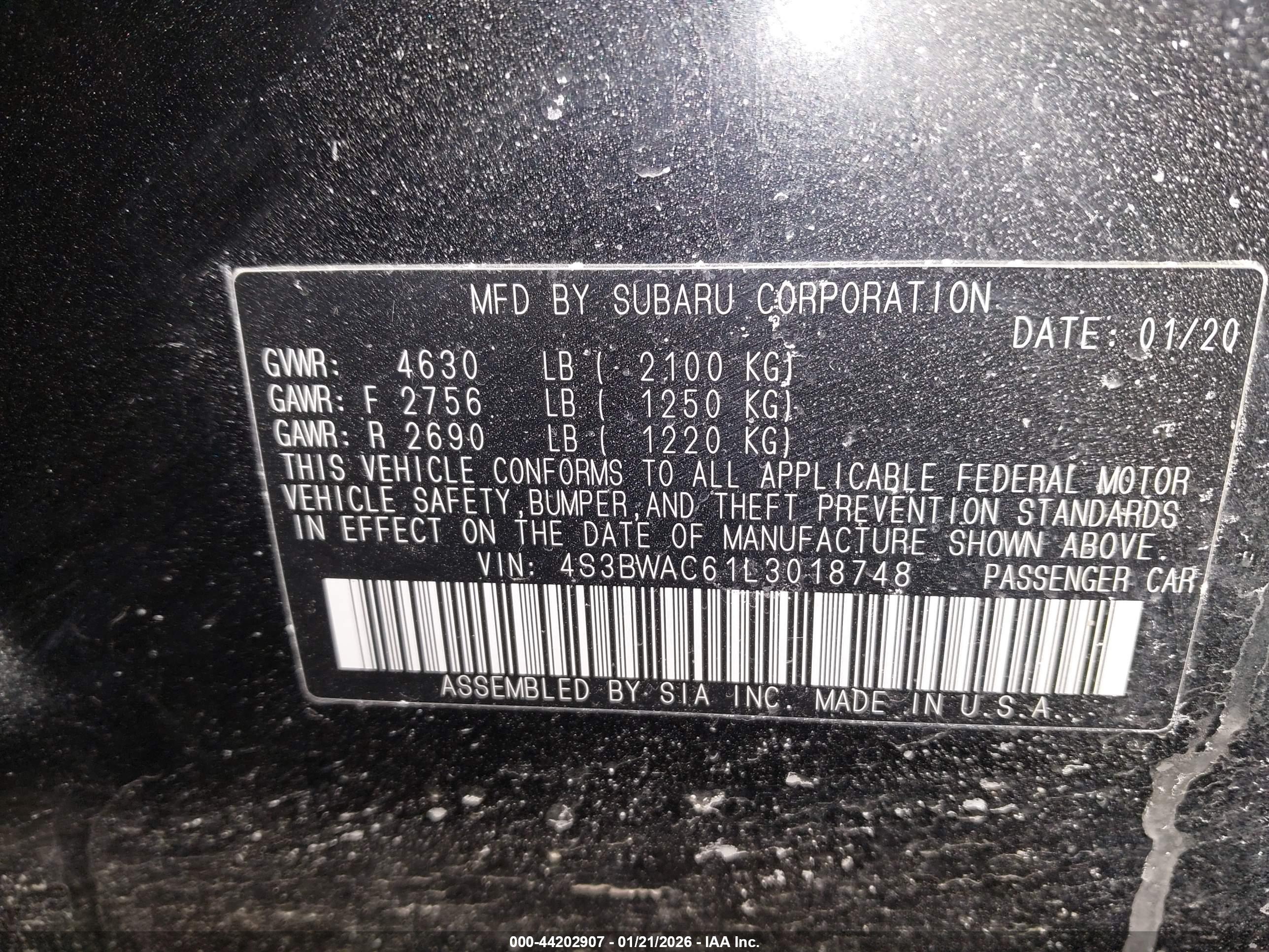SUBARU LEGACY image 9