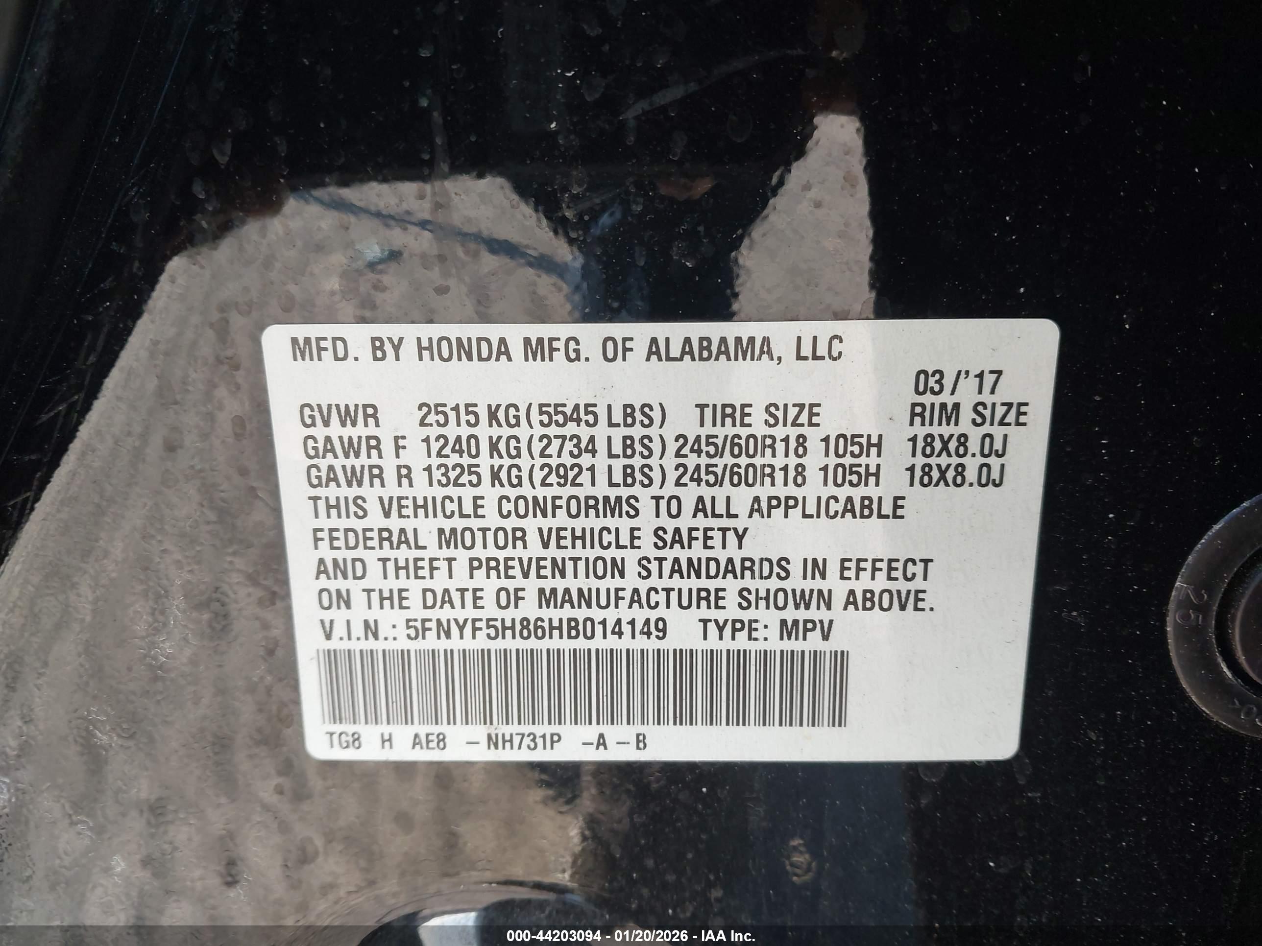 HONDA PILOT image 9