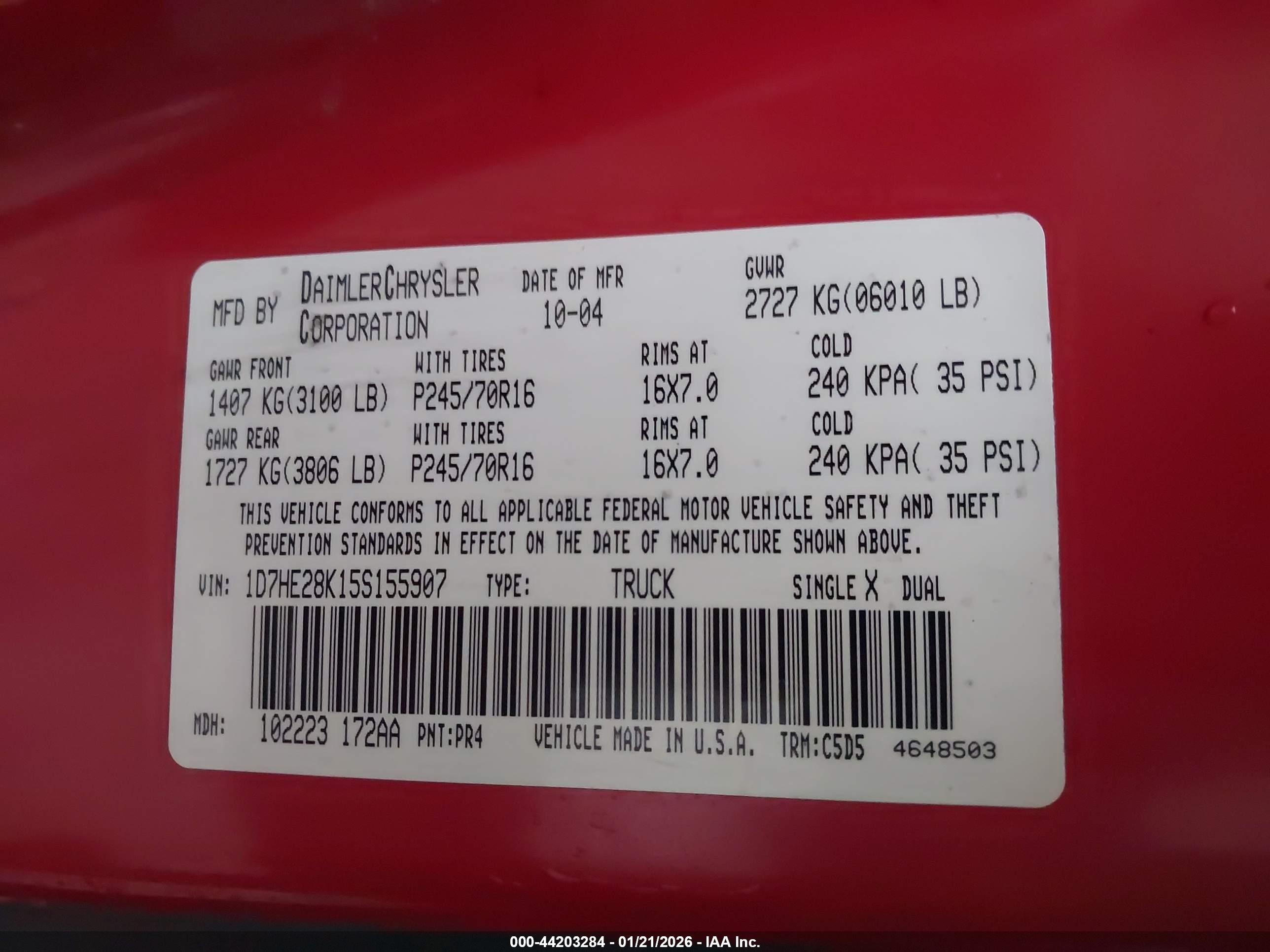 DODGE DAKOTA image 9