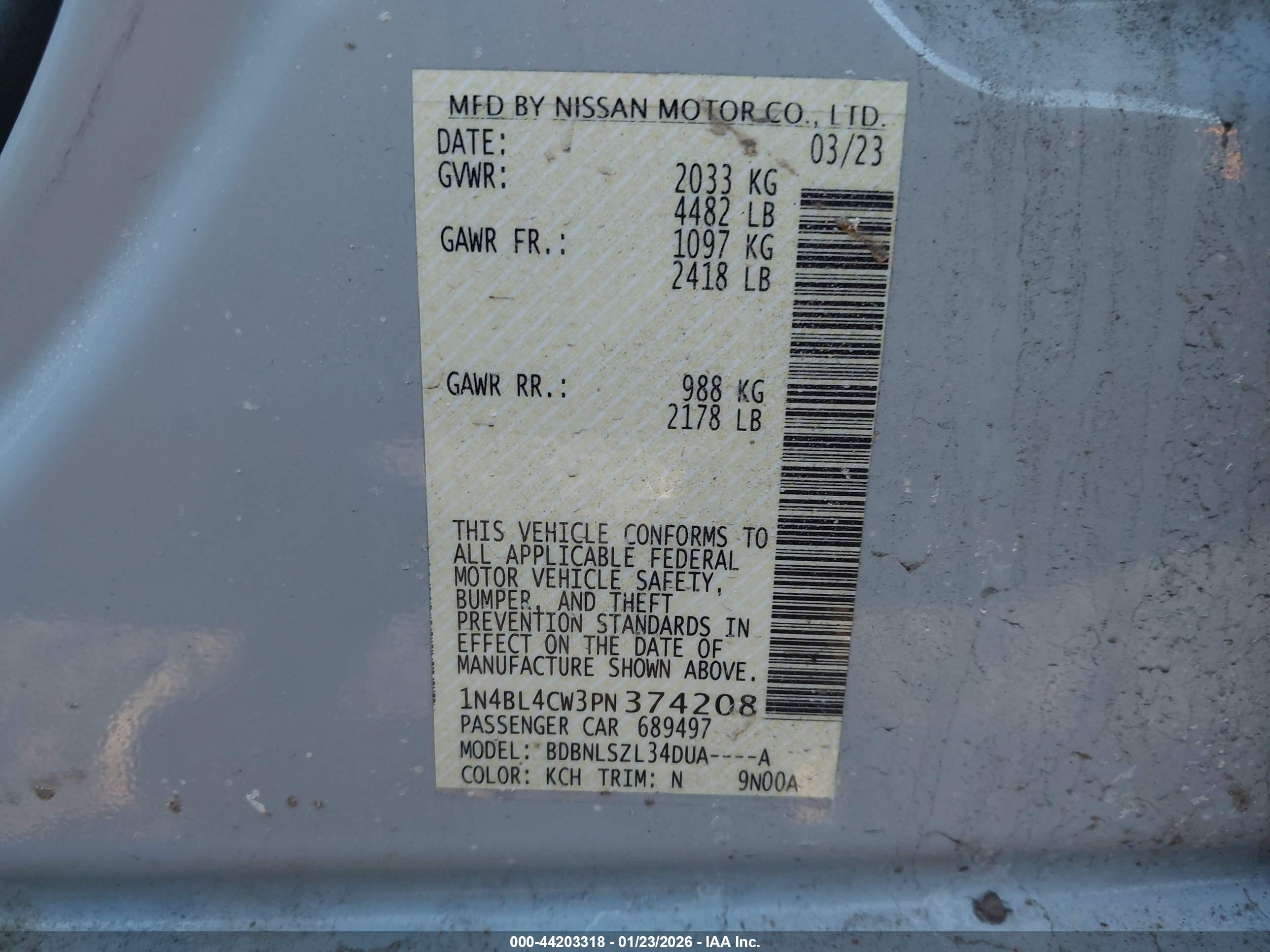 NISSAN ALTIMA image 9