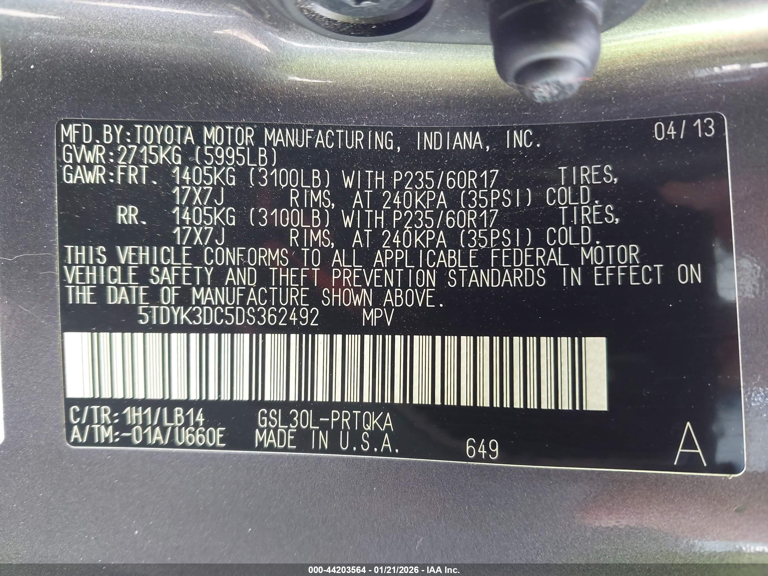 TOYOTA SIENNA image 9
