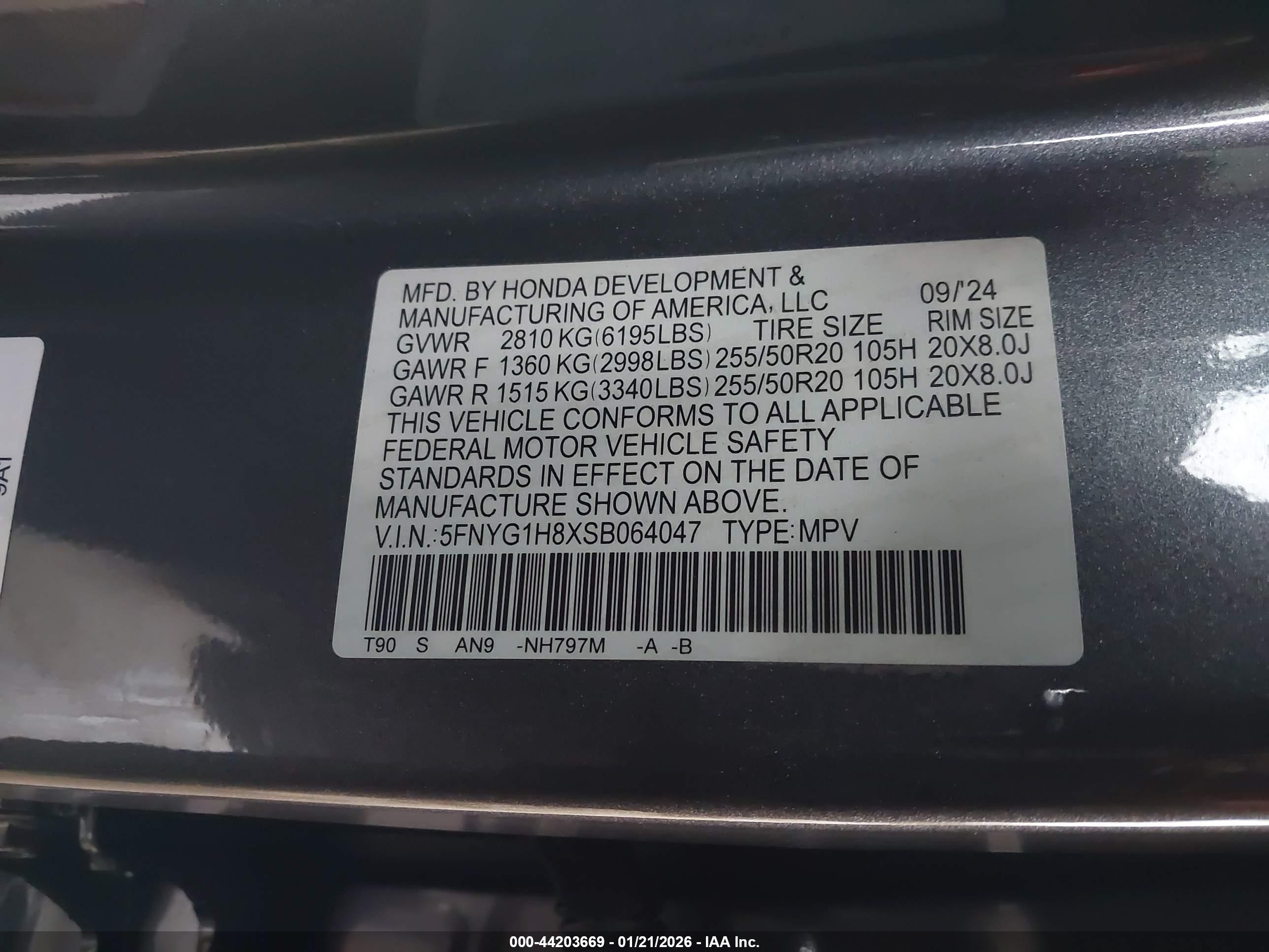 HONDA PILOT image 9
