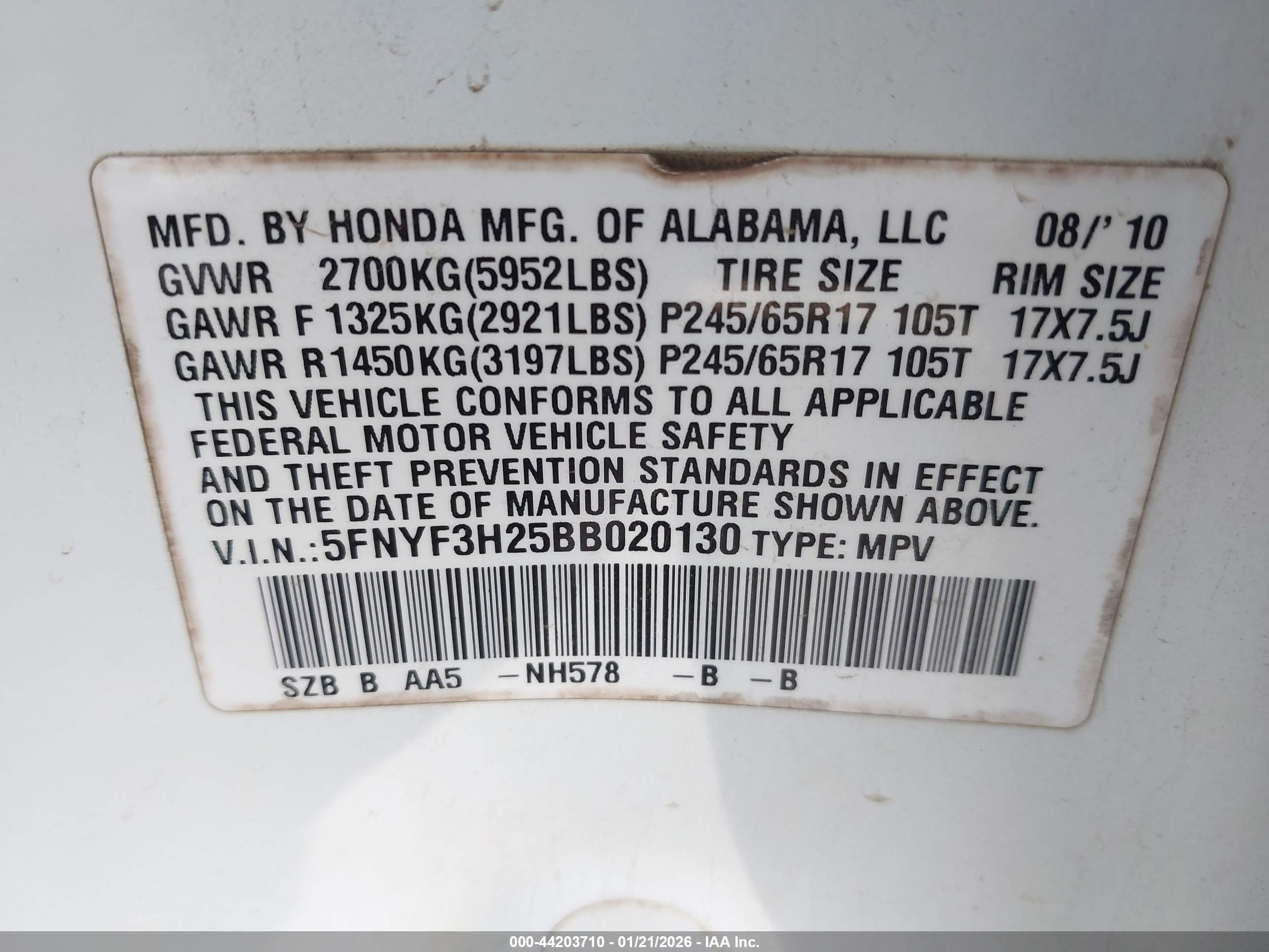 HONDA PILOT image 9