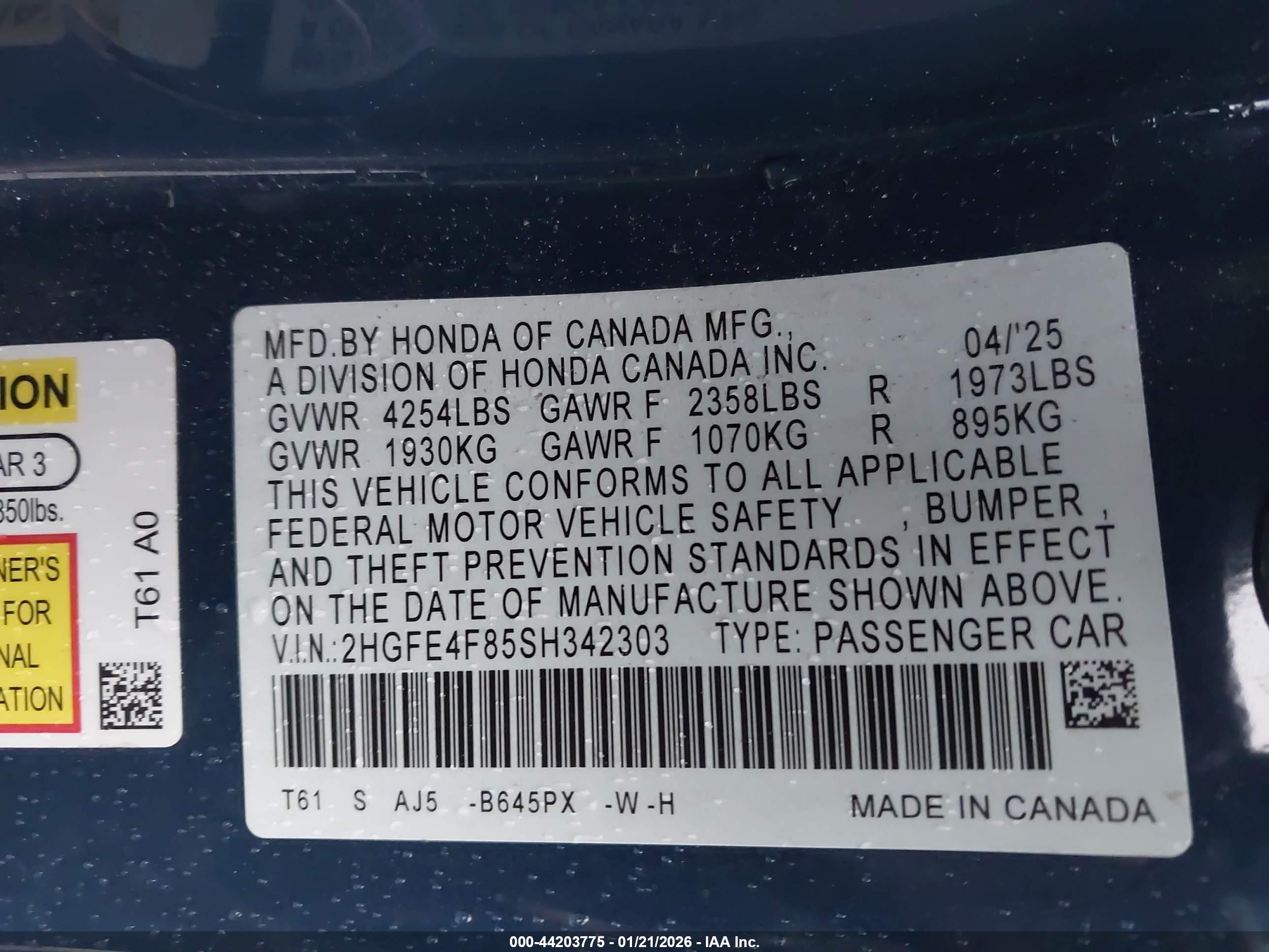 HONDA CIVIC image 9