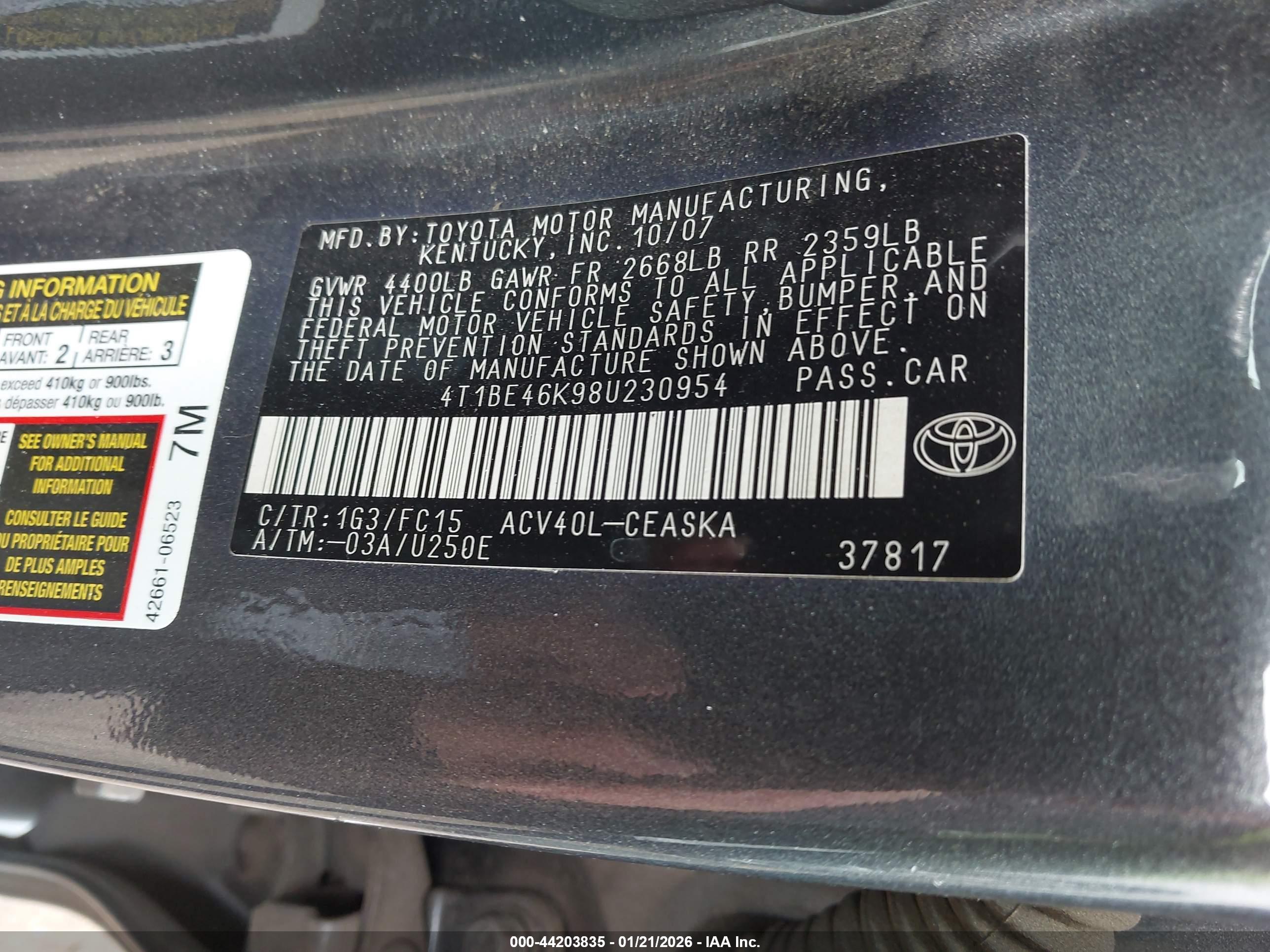TOYOTA CAMRY image 9