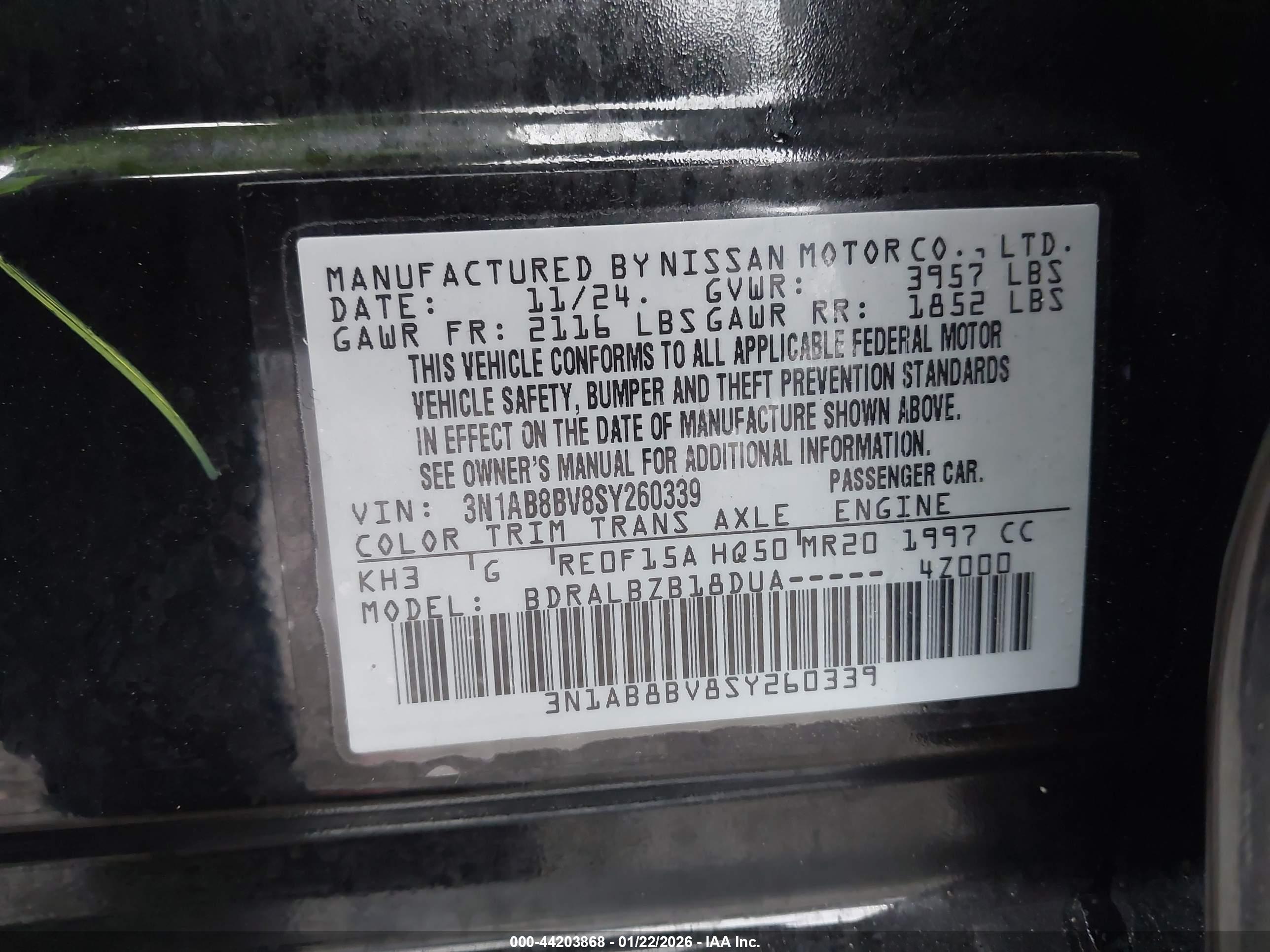 NISSAN SENTRA image 9