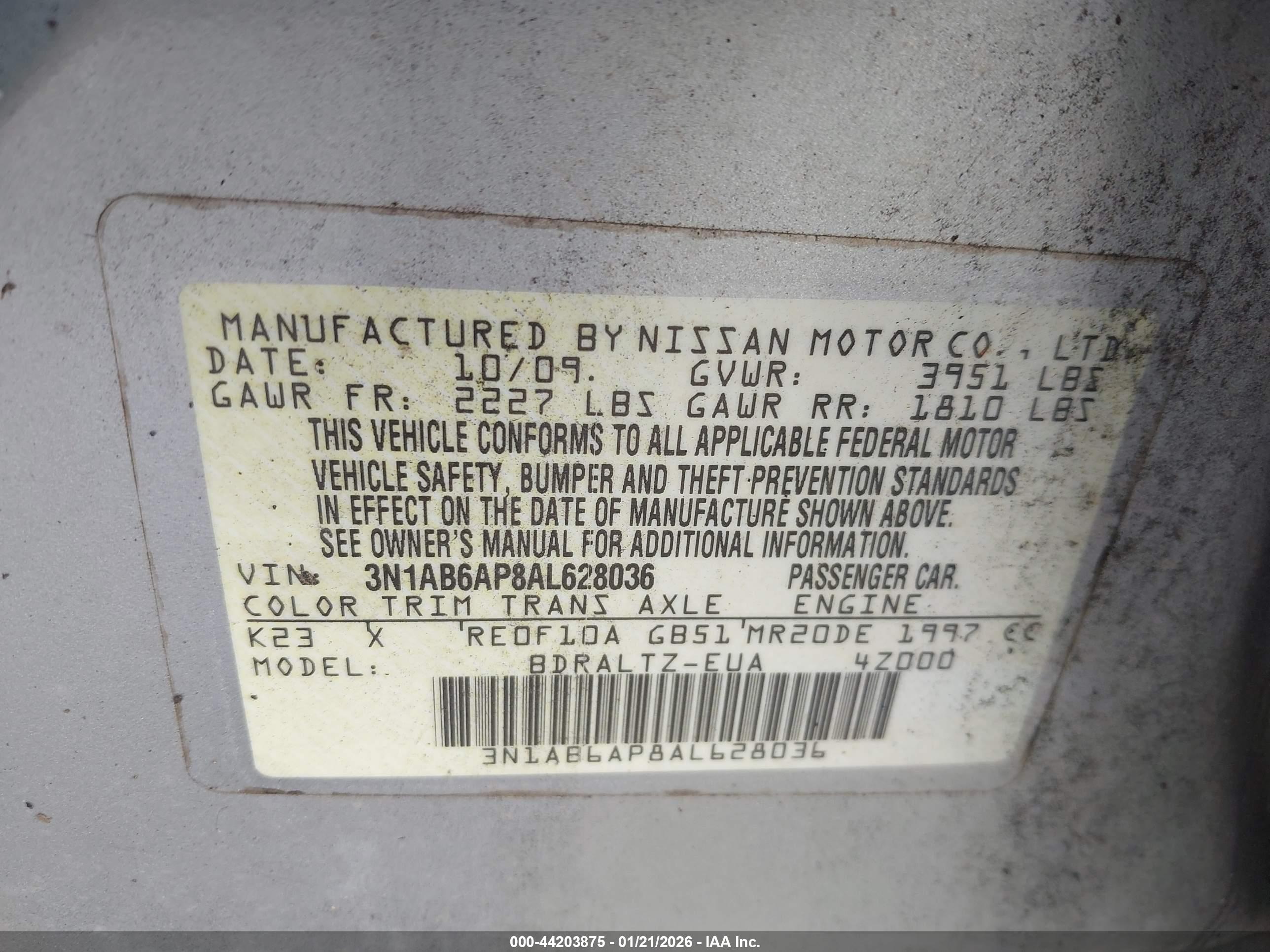 NISSAN SENTRA image 9