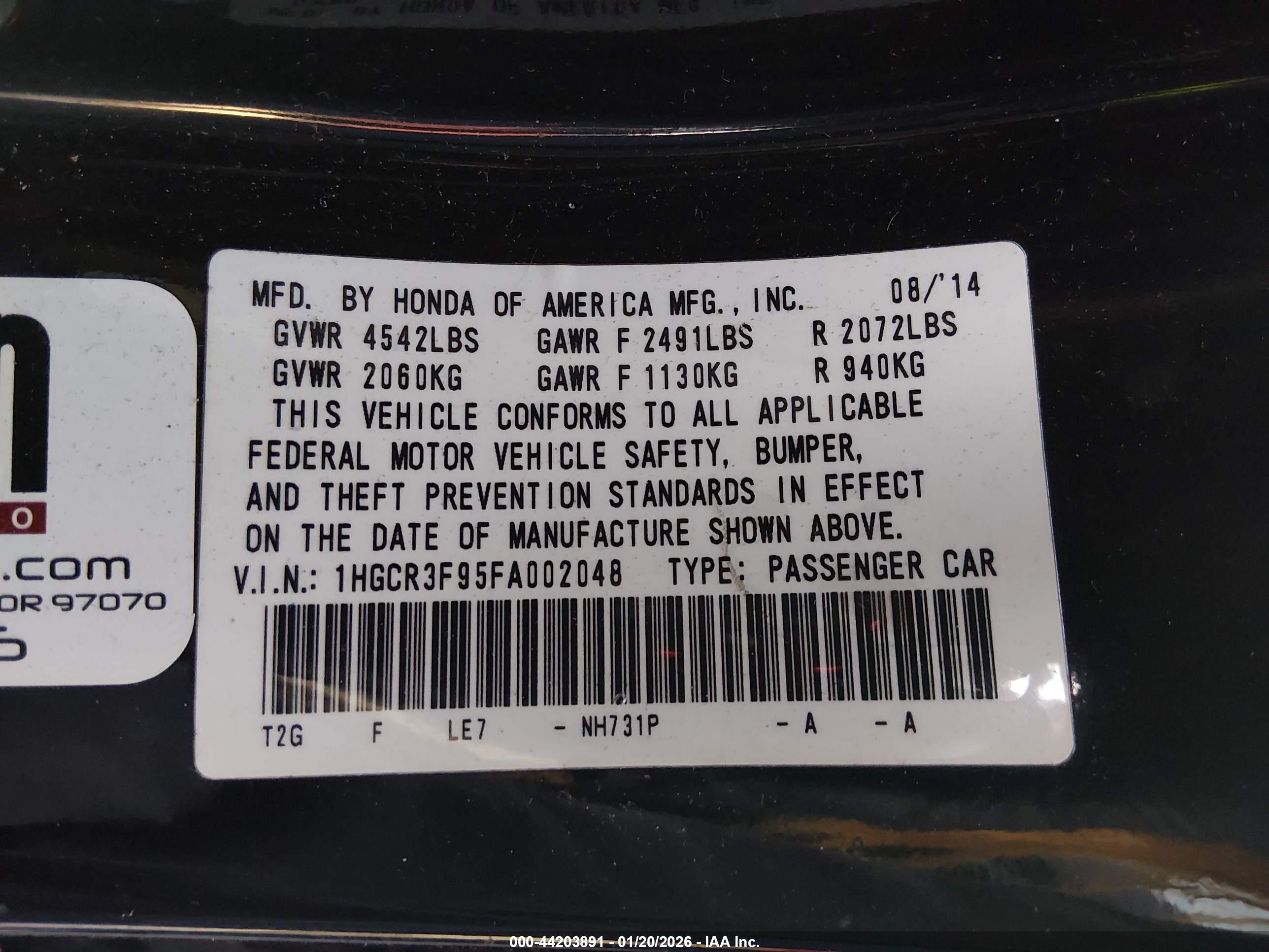 HONDA ACCORD image 9