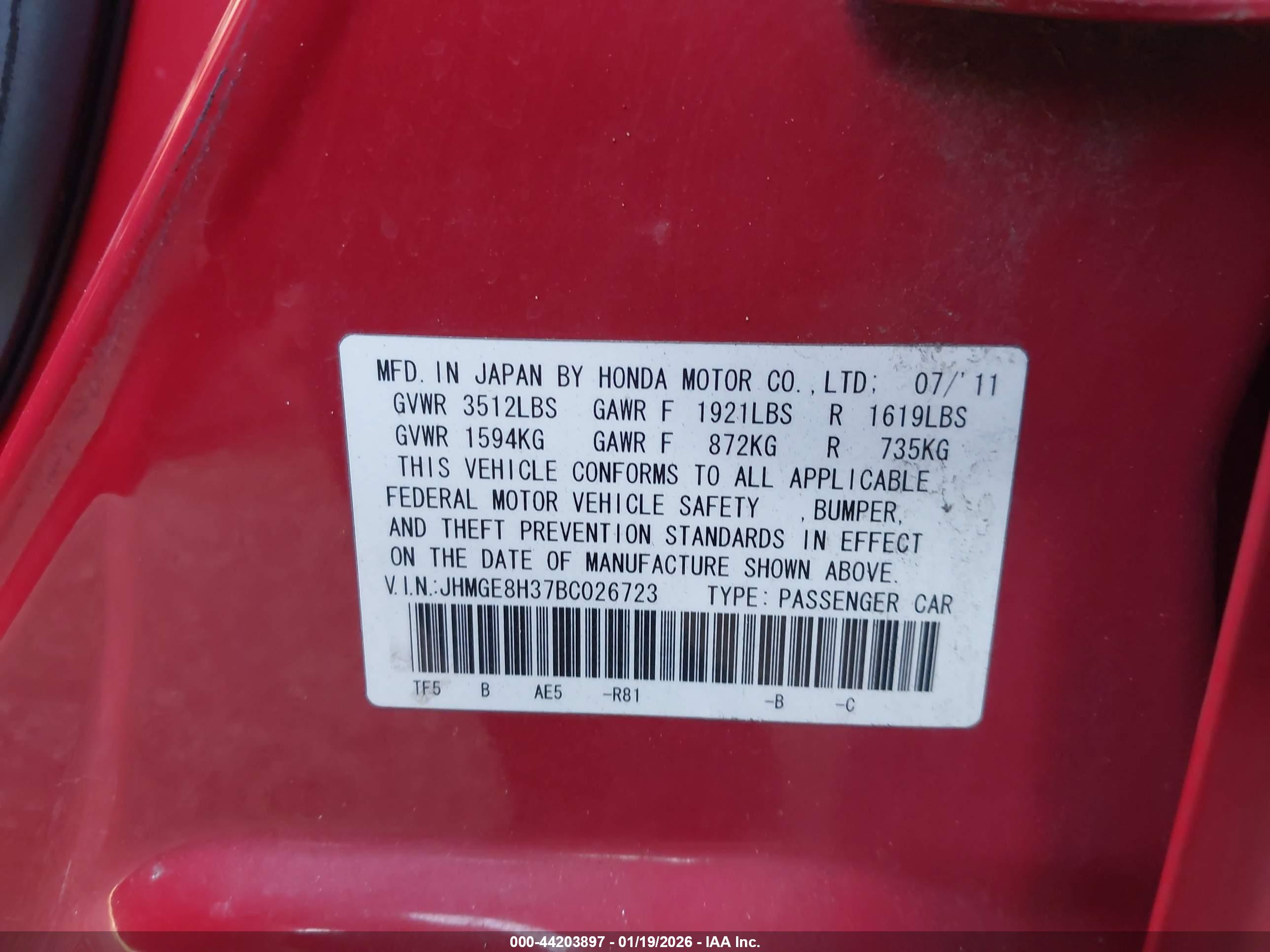 HONDA FIT image 9