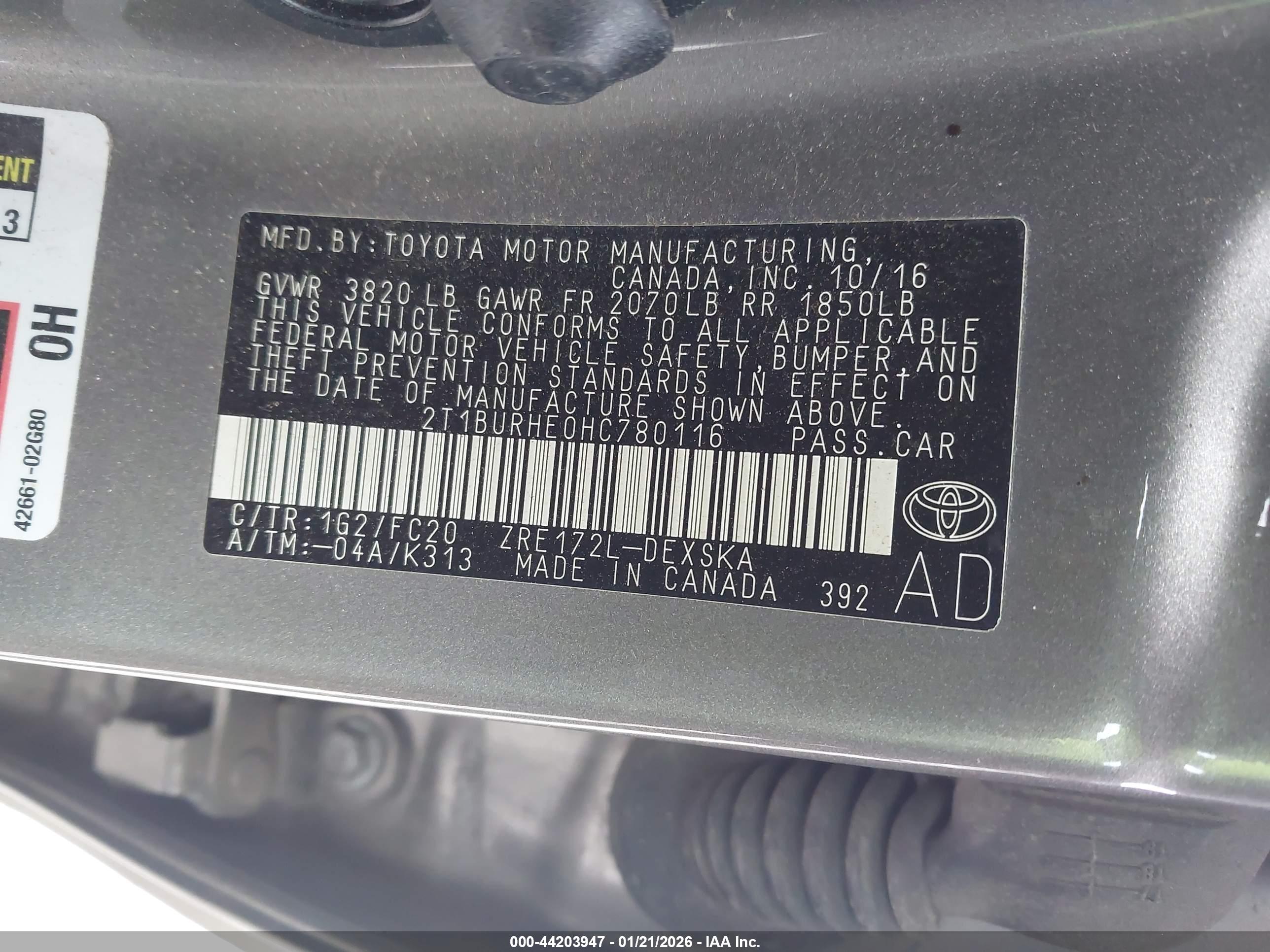 TOYOTA COROLLA image 9