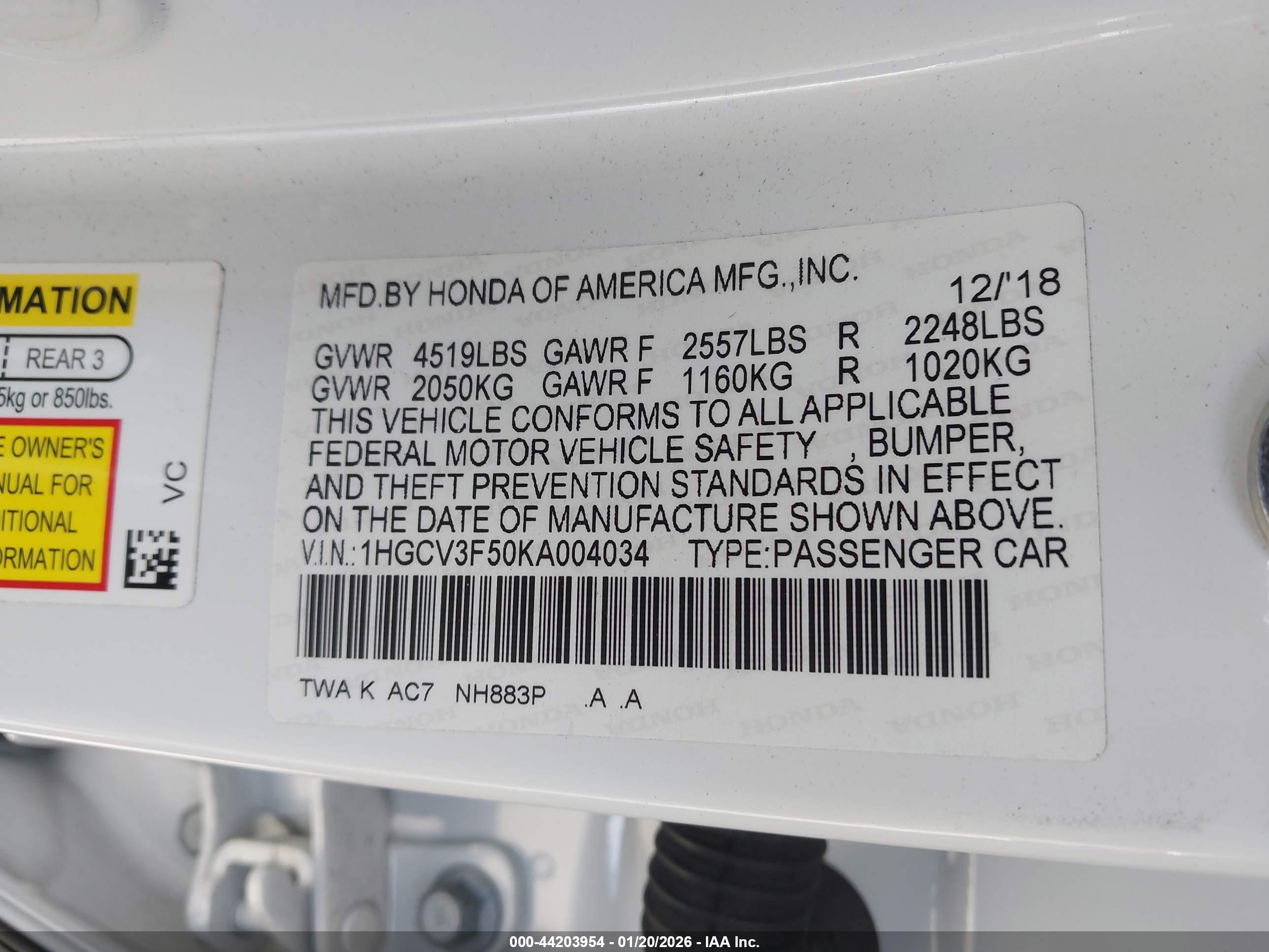 HONDA ACCORD image 9