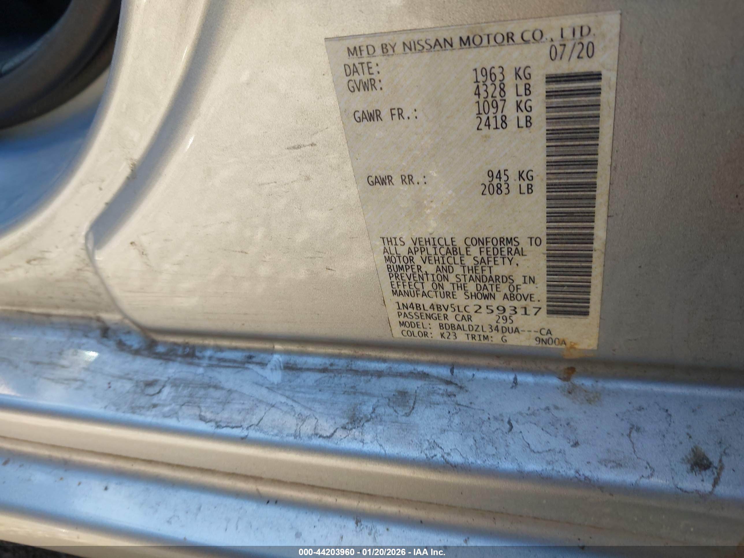NISSAN ALTIMA image 9