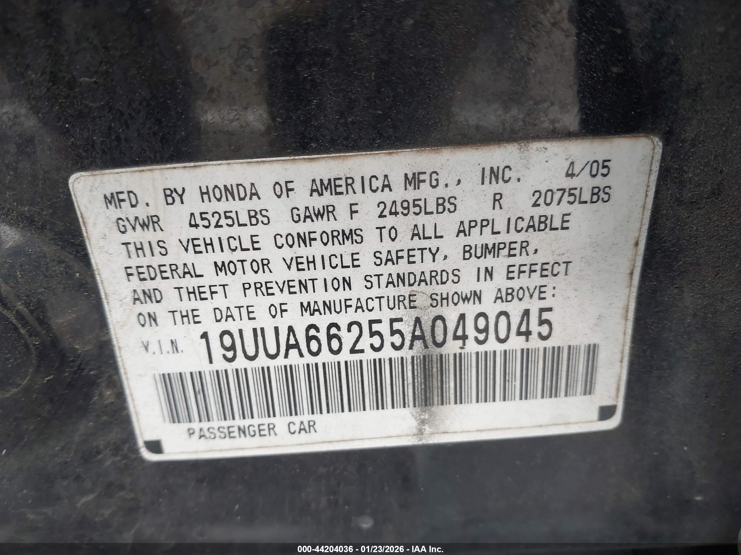 ACURA TL image 9