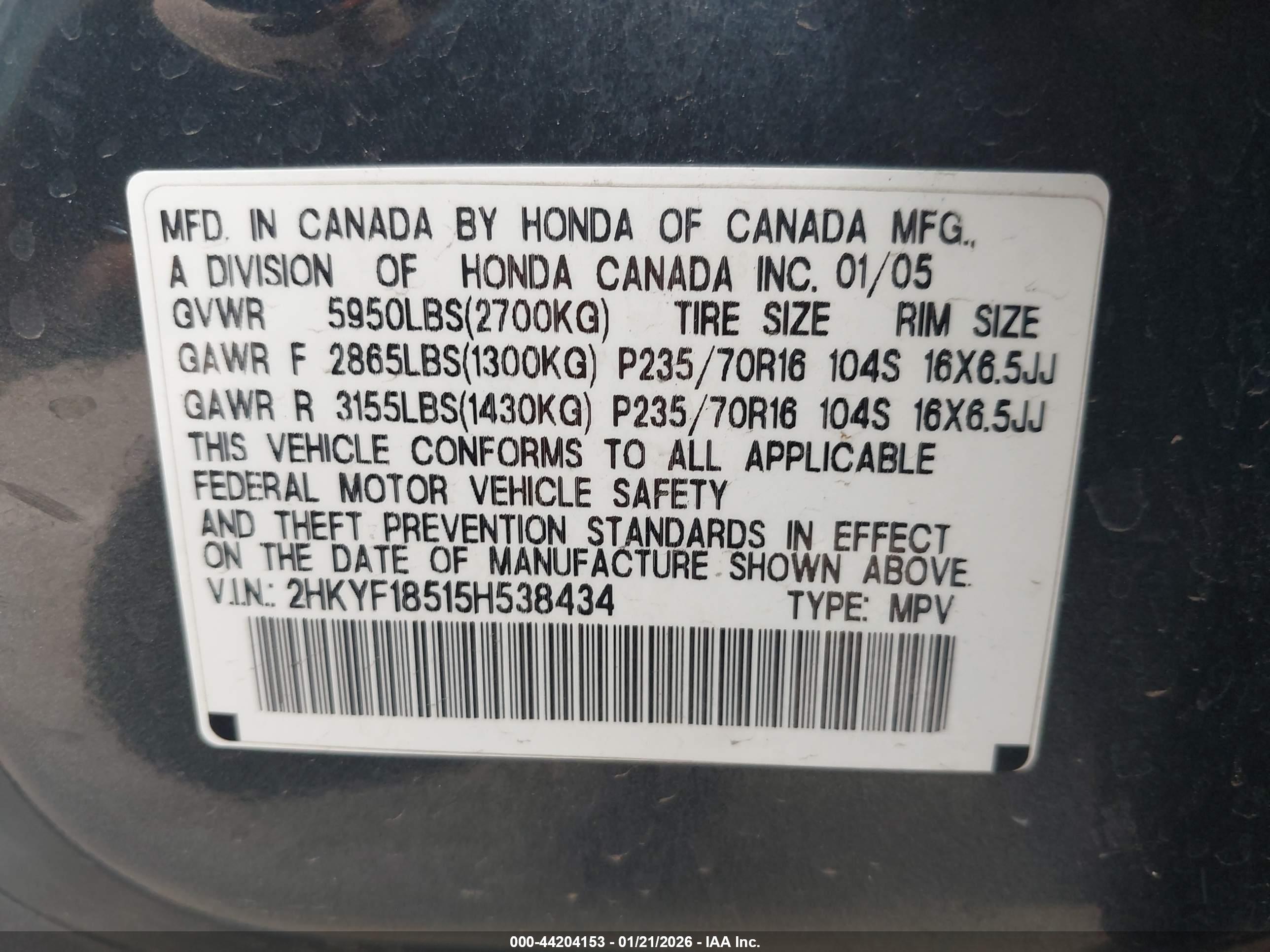 HONDA PILOT image 9