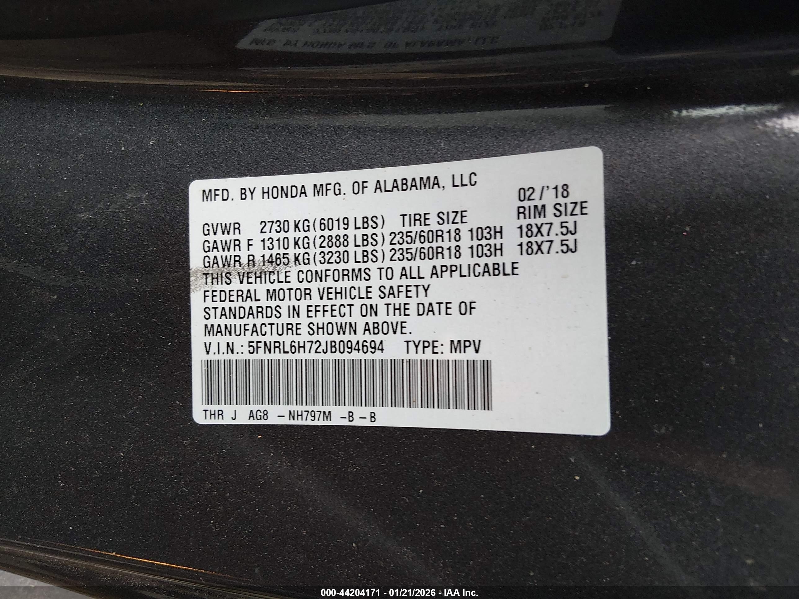 HONDA ODYSSEY image 9