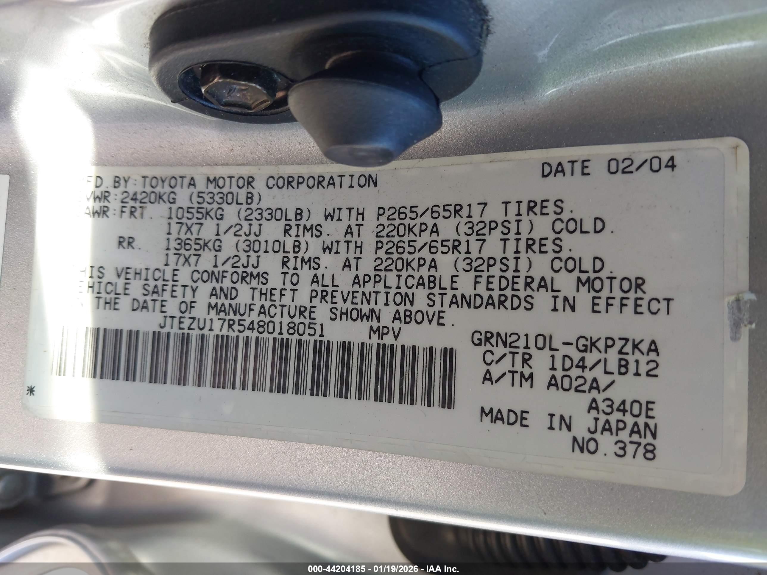 TOYOTA 4RUNNER image 9