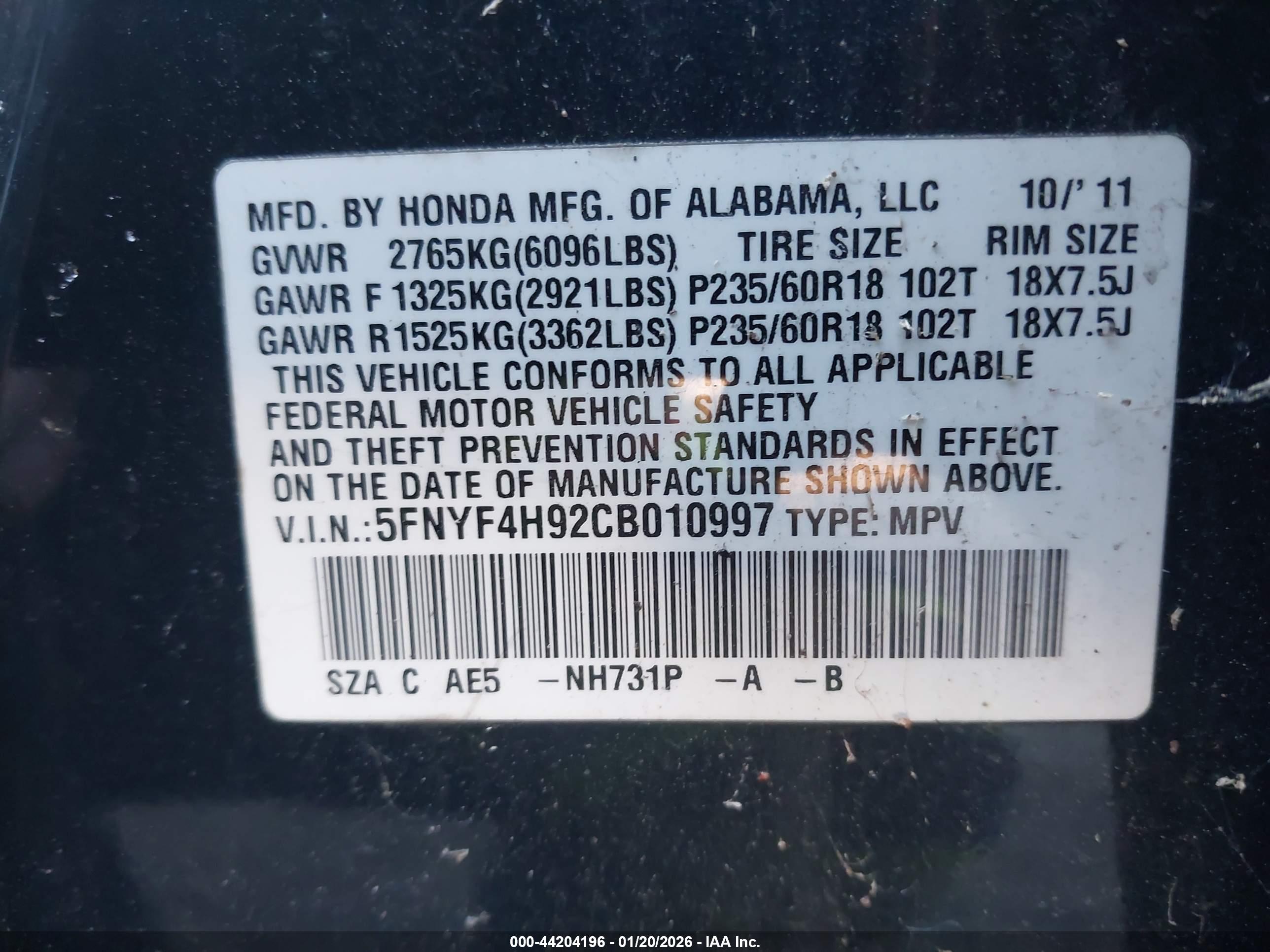 HONDA PILOT image 9