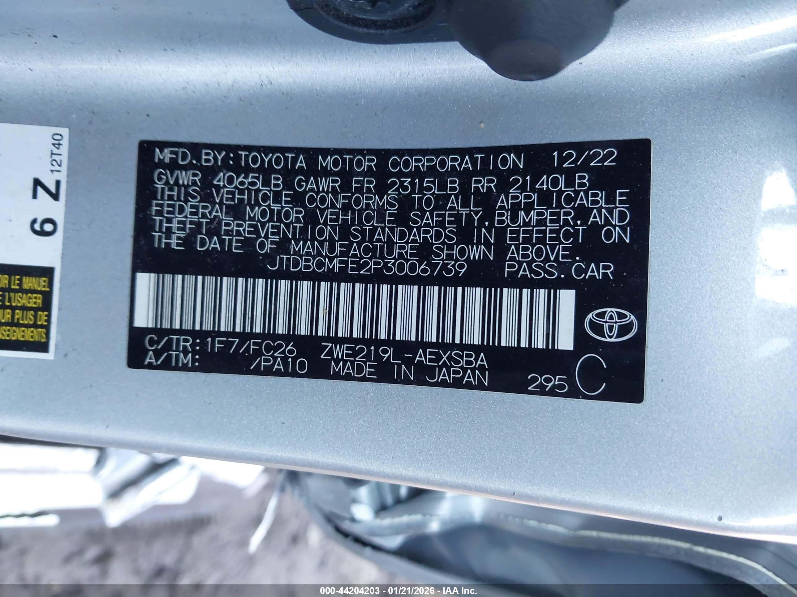 TOYOTA COROLLA image 9