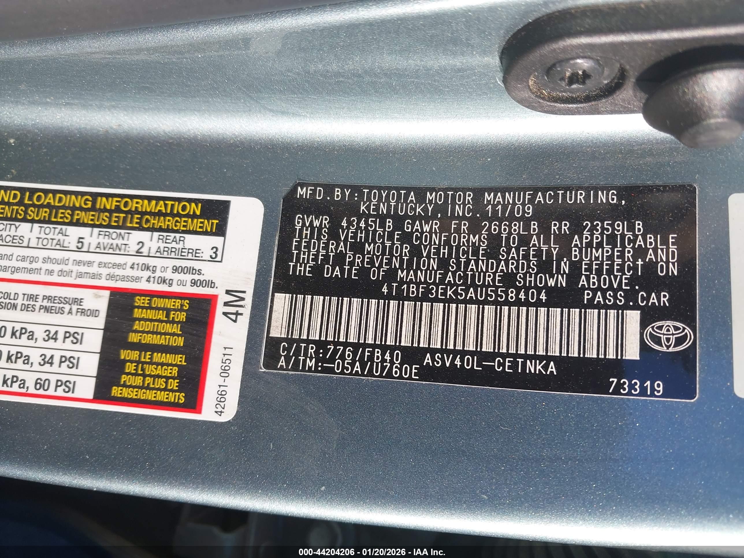 TOYOTA CAMRY image 9