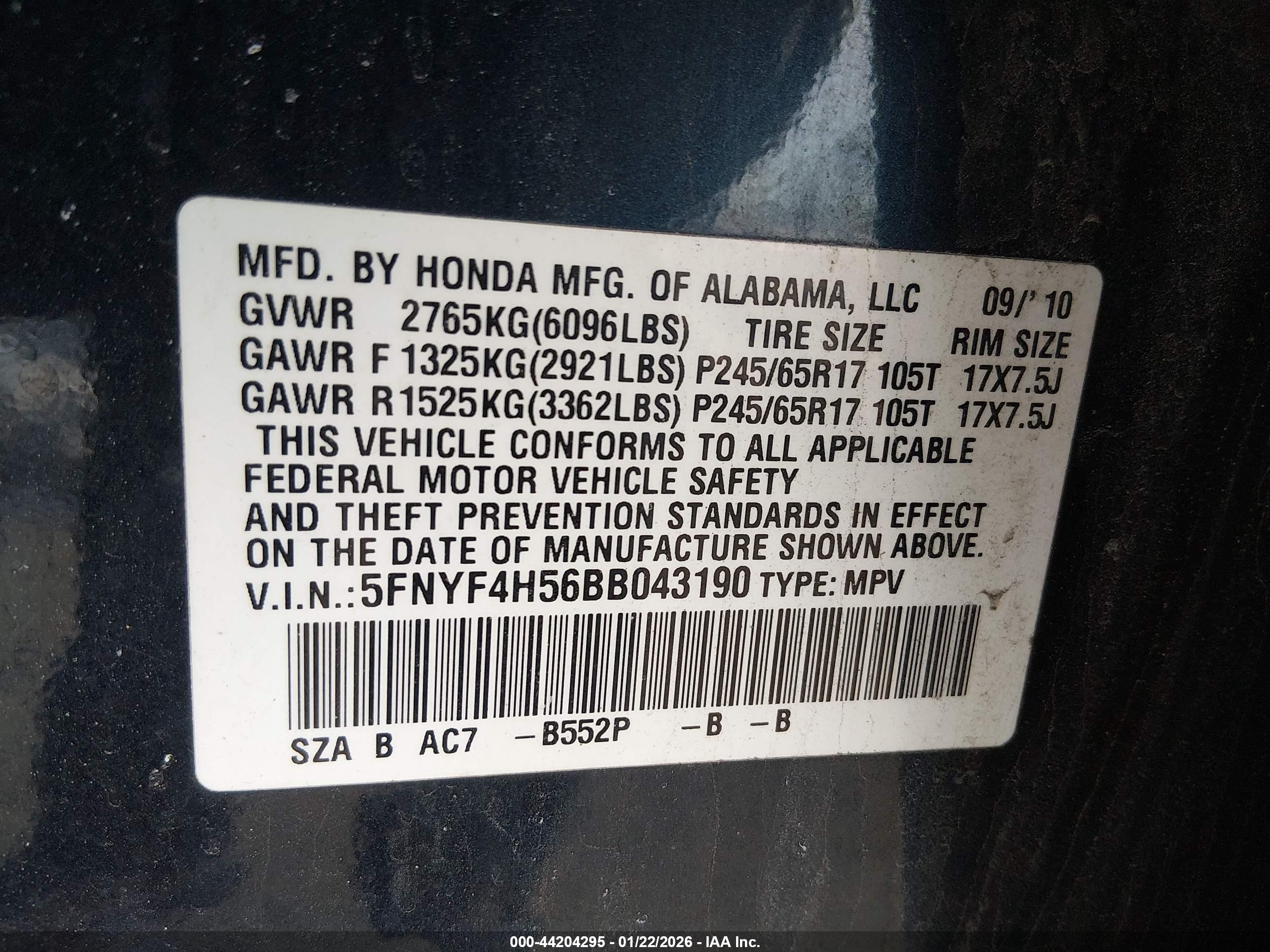 HONDA PILOT image 9