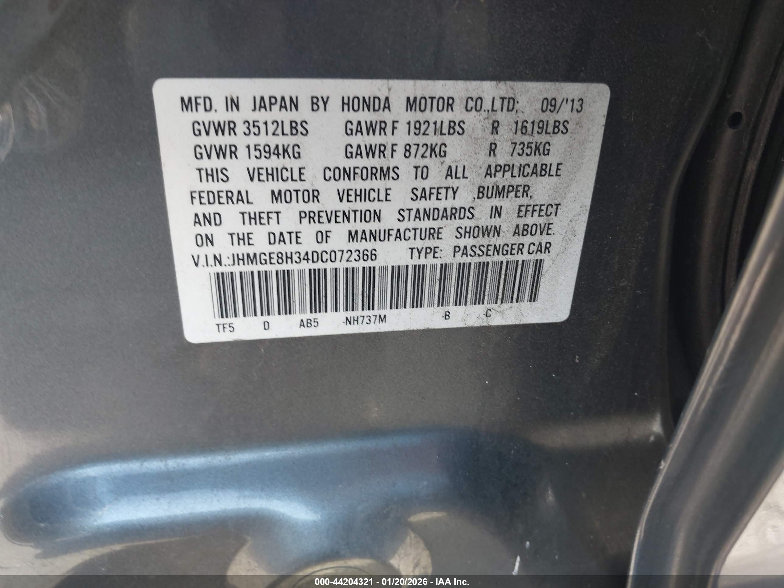 HONDA FIT image 9