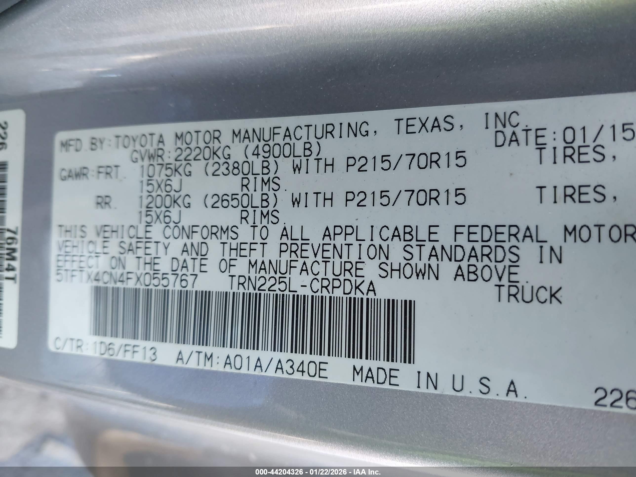 TOYOTA TACOMA image 9