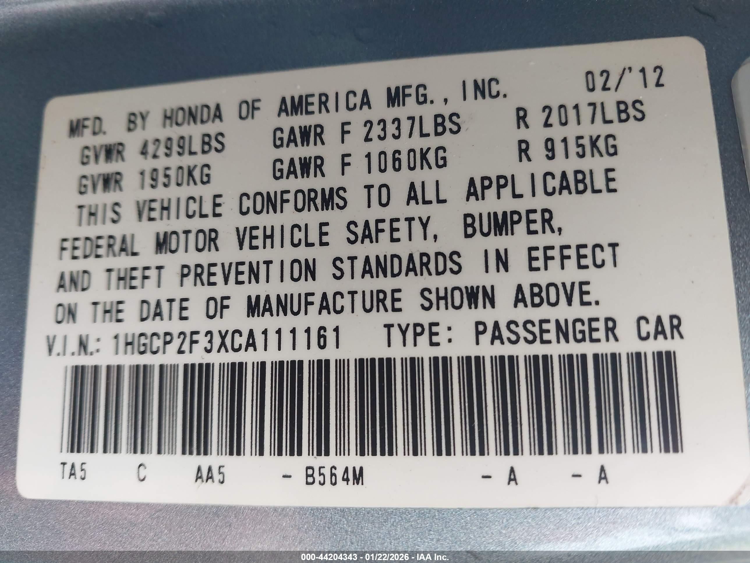 HONDA ACCORD image 9