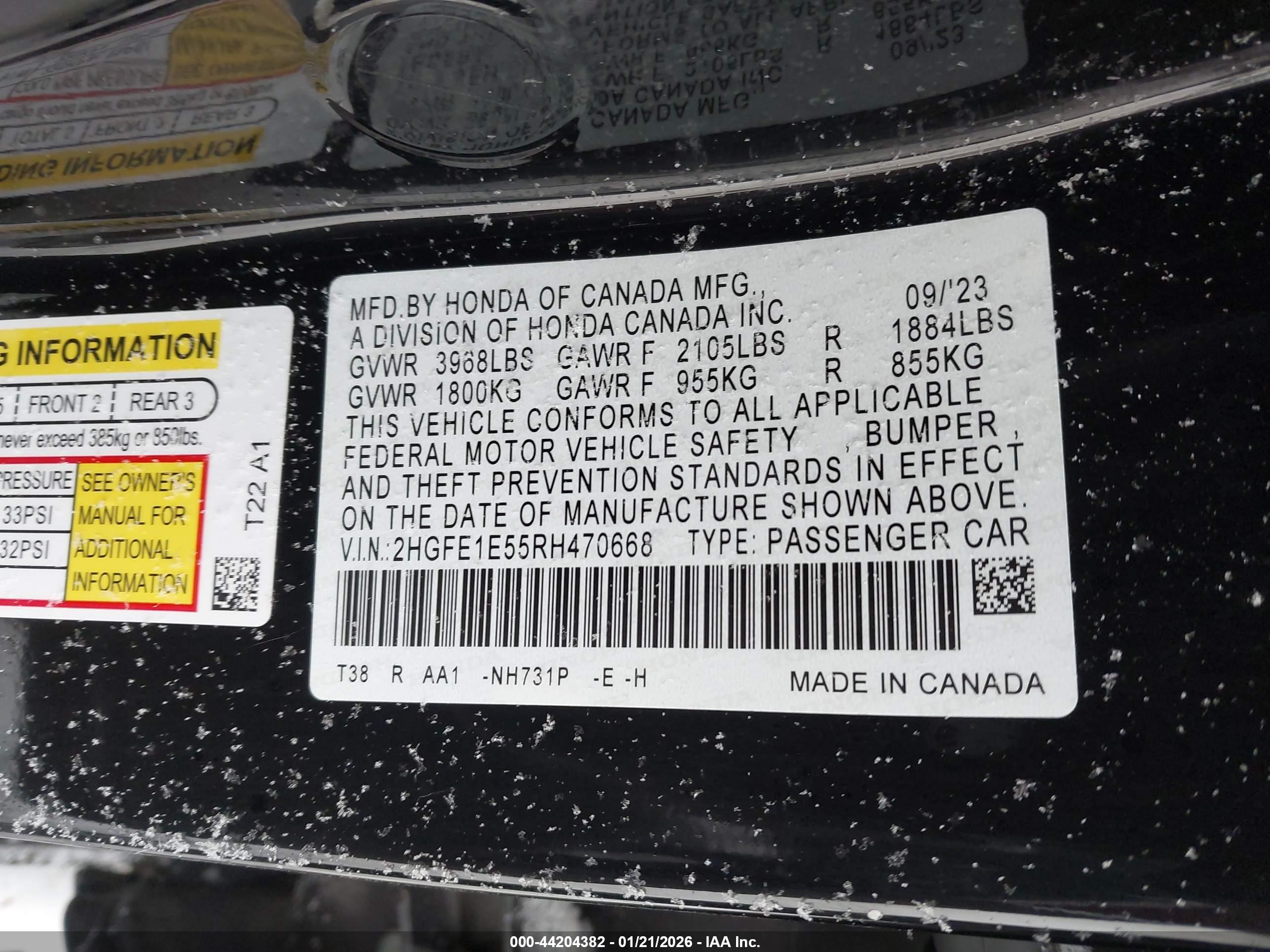 HONDA CIVIC image 9