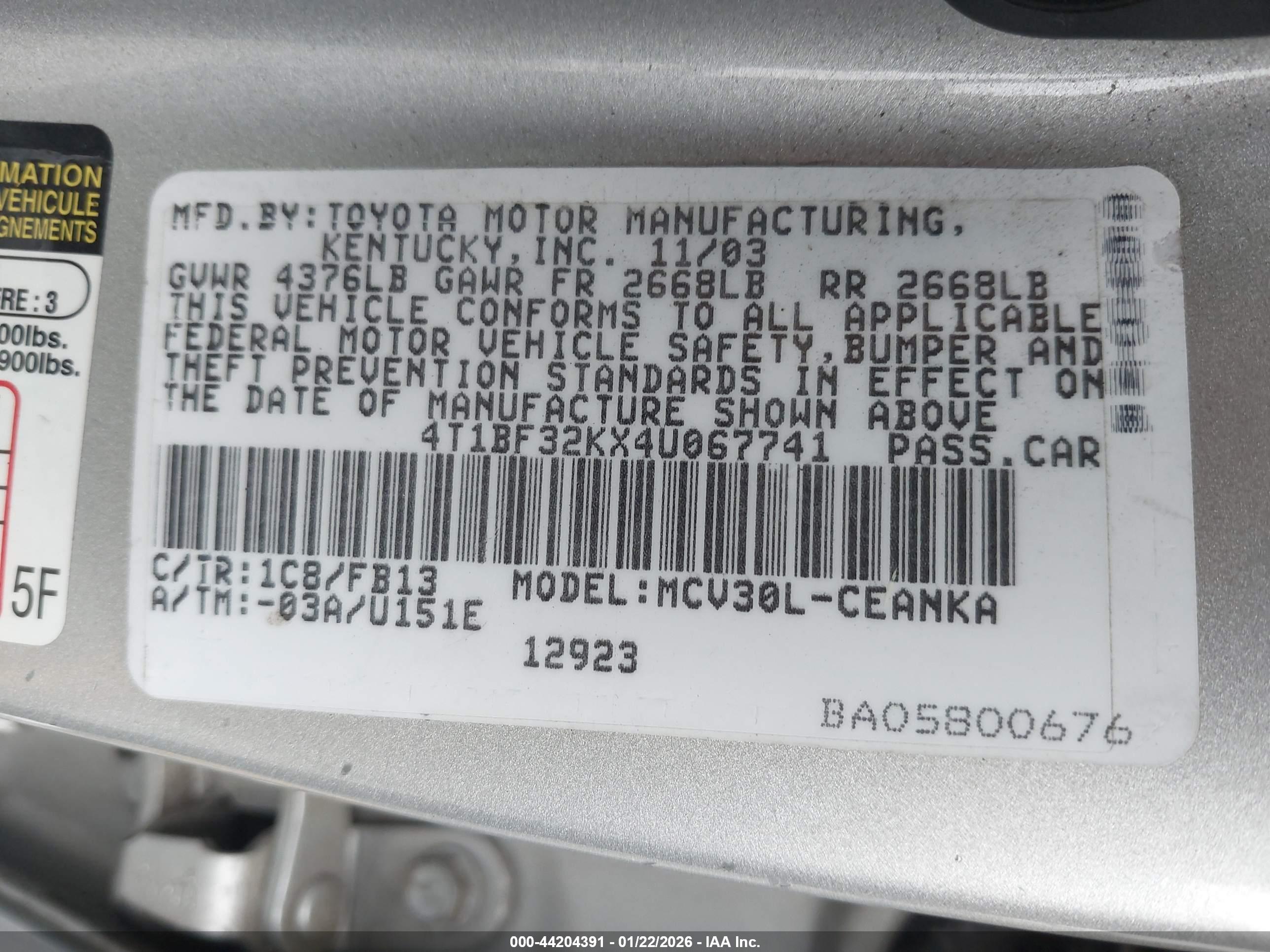 TOYOTA CAMRY image 9