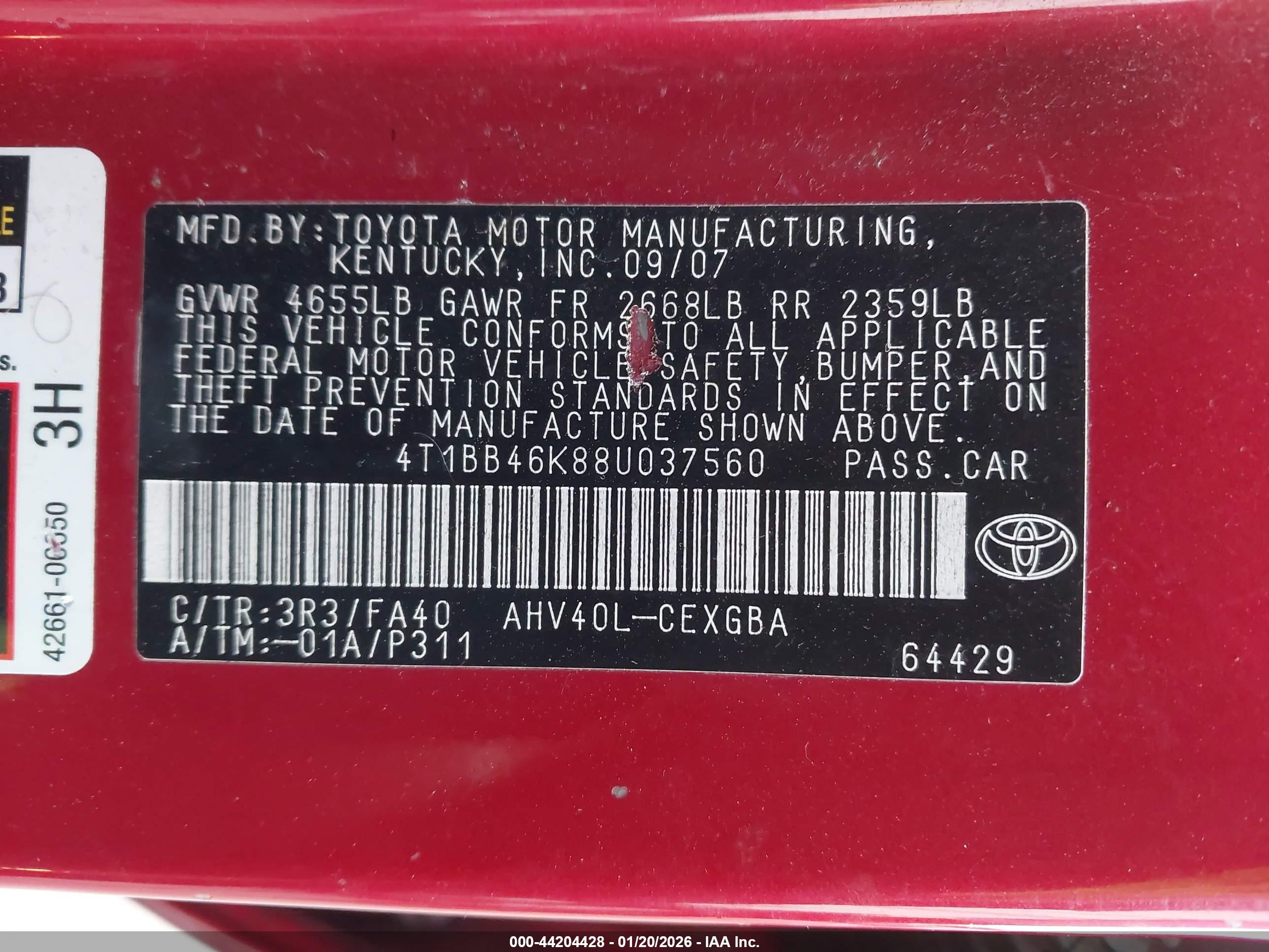 TOYOTA CAMRY image 9