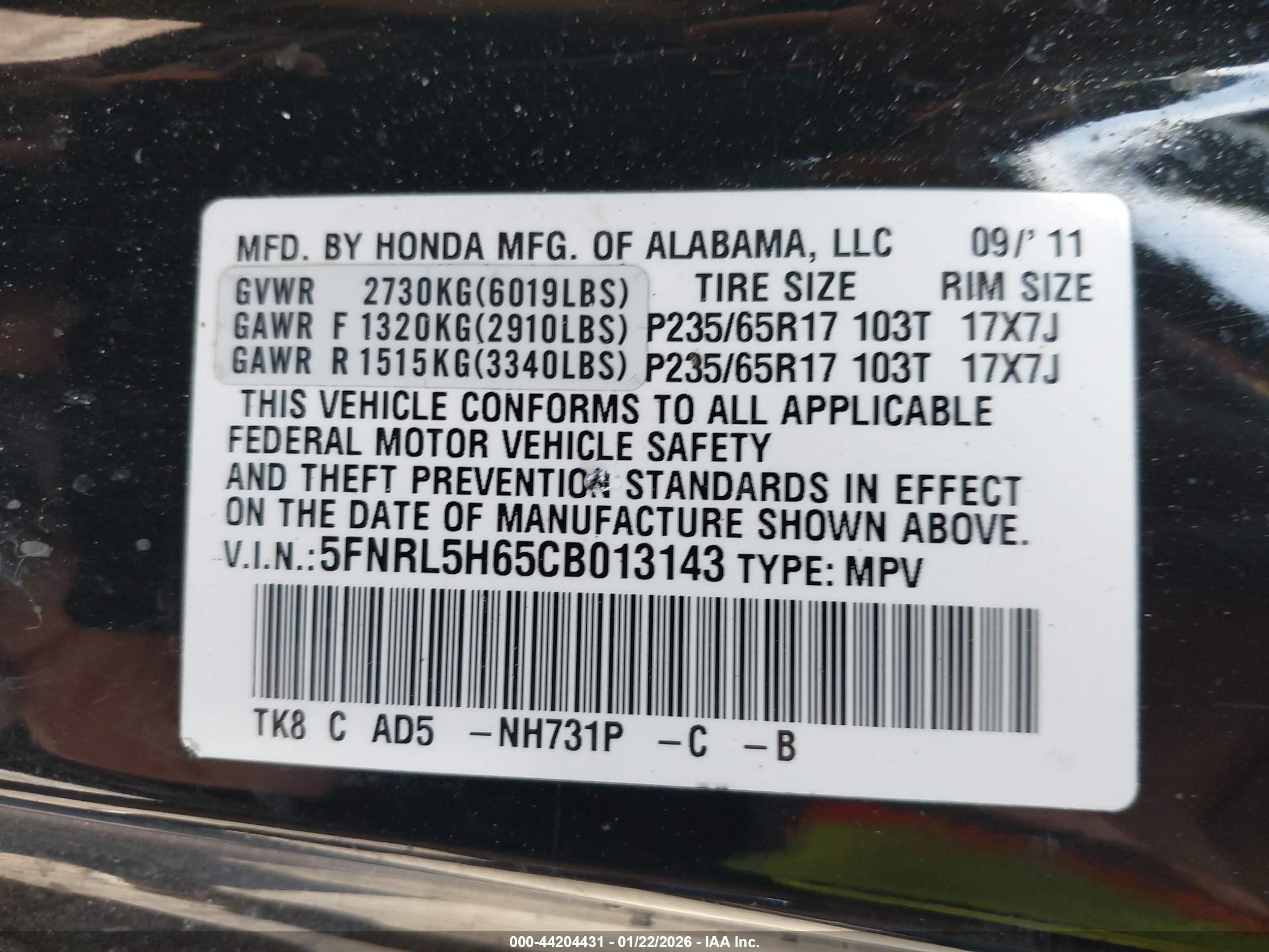 HONDA ODYSSEY image 9