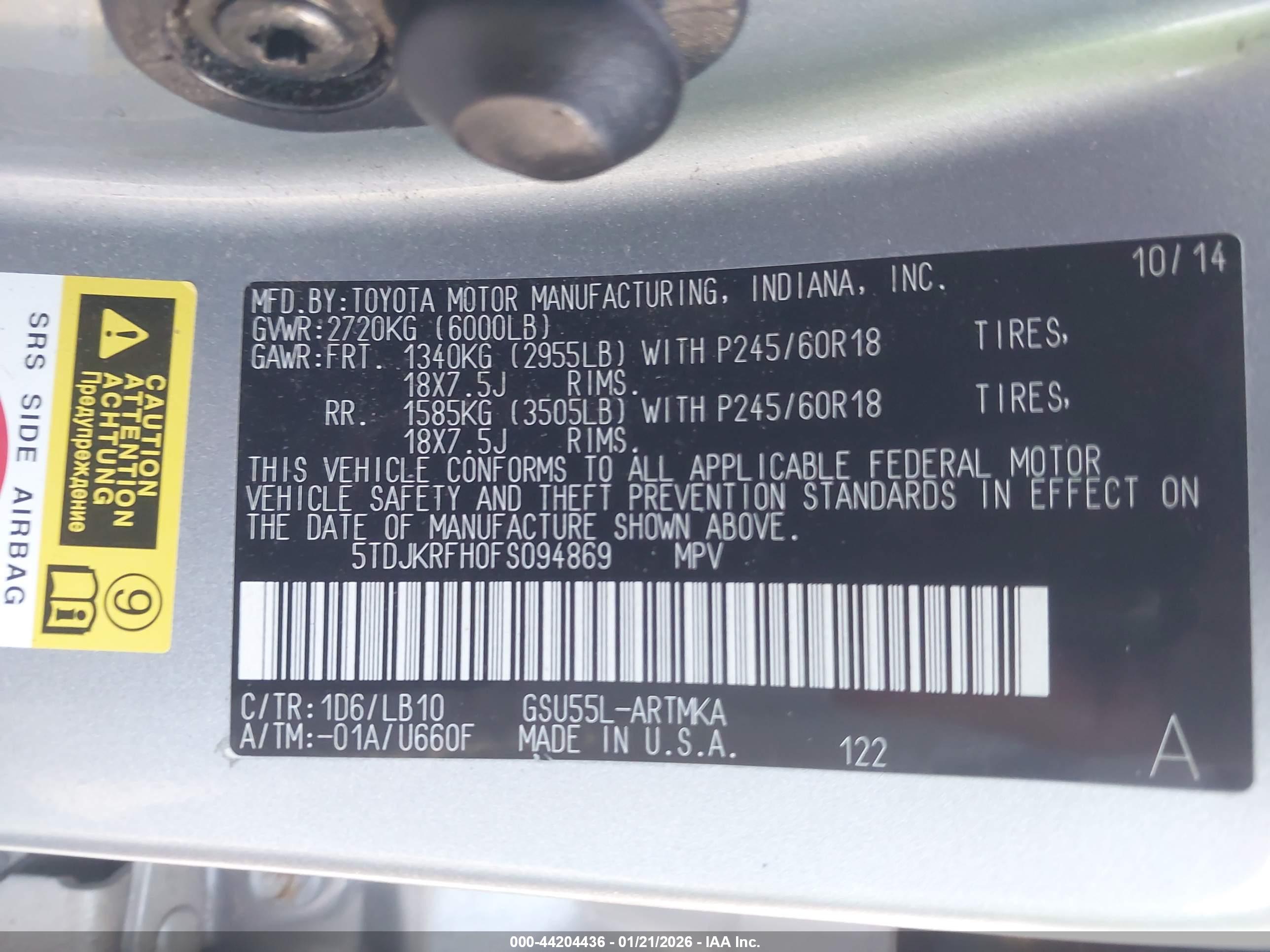 TOYOTA HIGHLANDER image 9