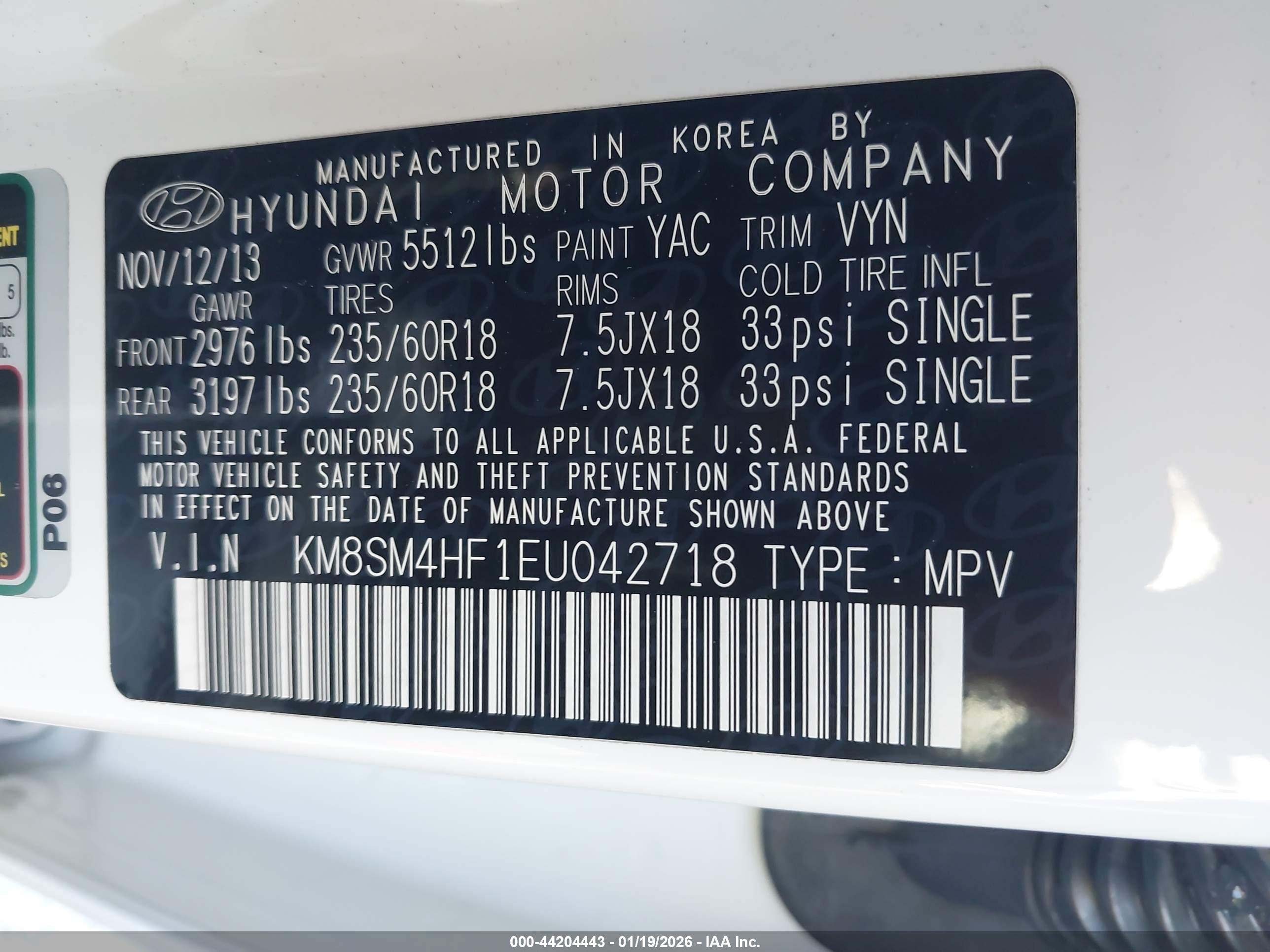 HYUNDAI SANTA image 9