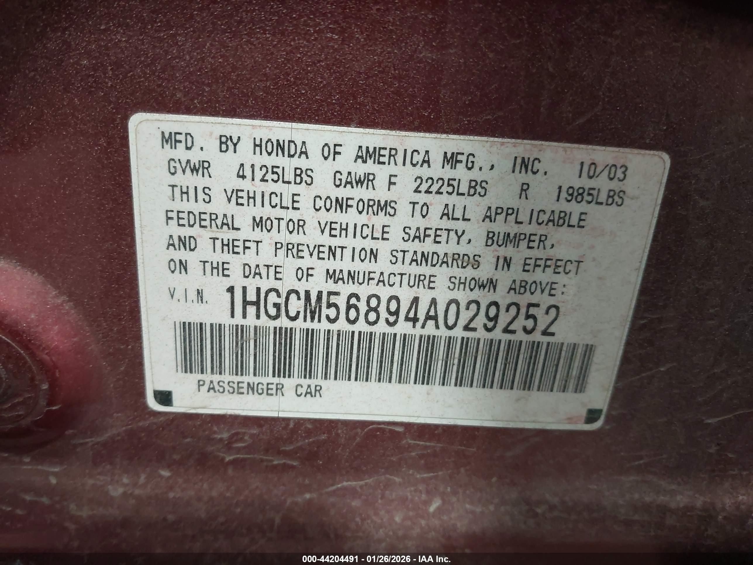 HONDA ACCORD image 9