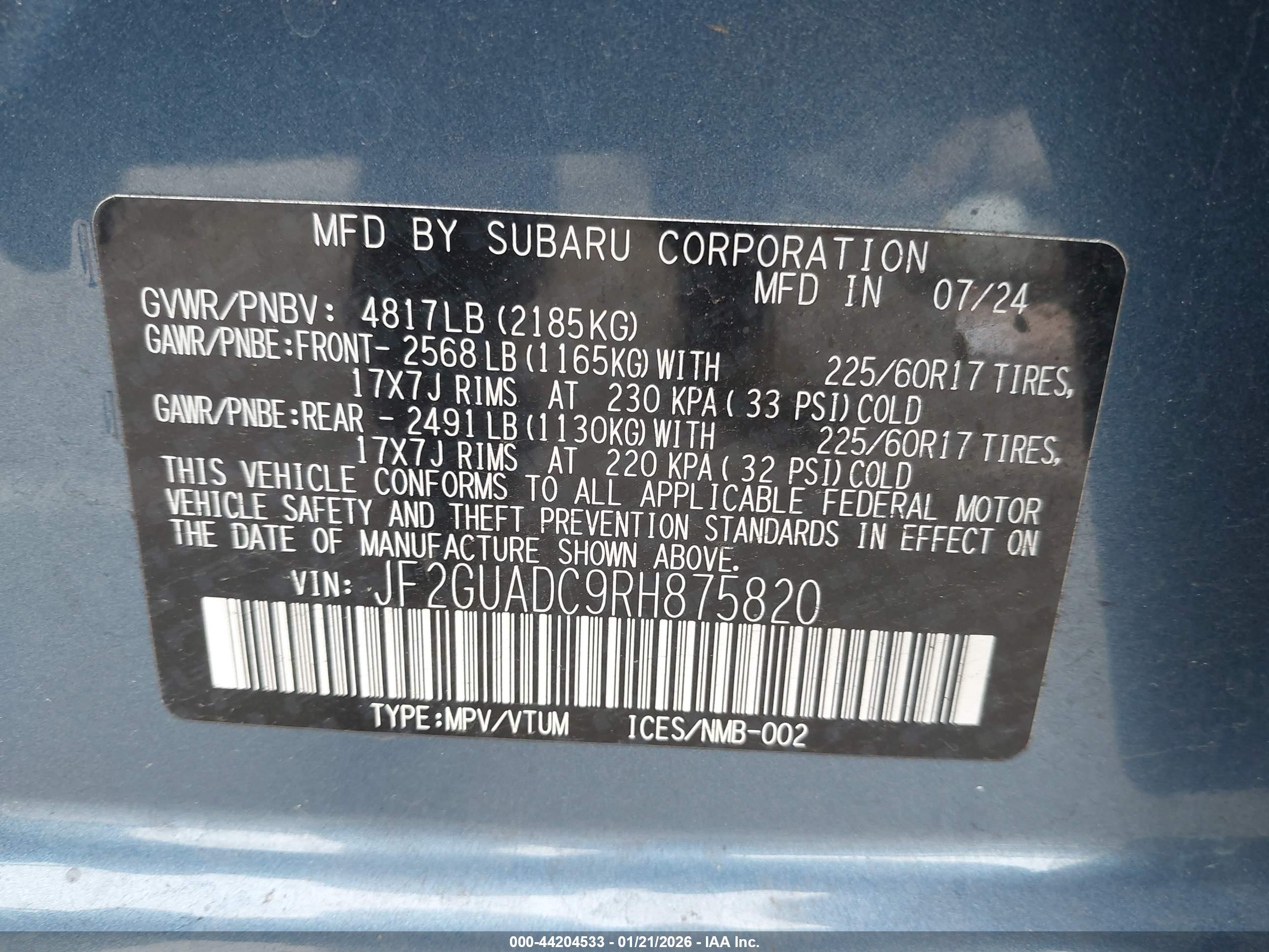 SUBARU CROSSTREK image 9