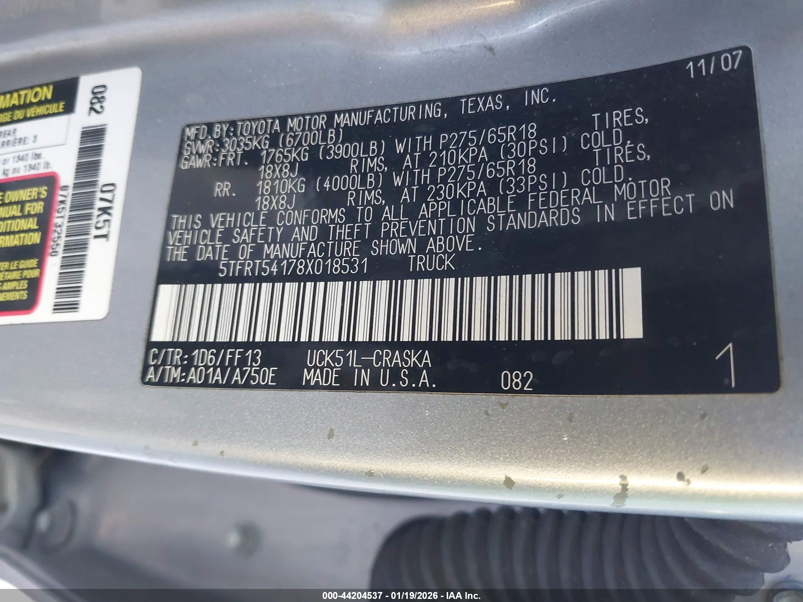 TOYOTA TUNDRA image 9