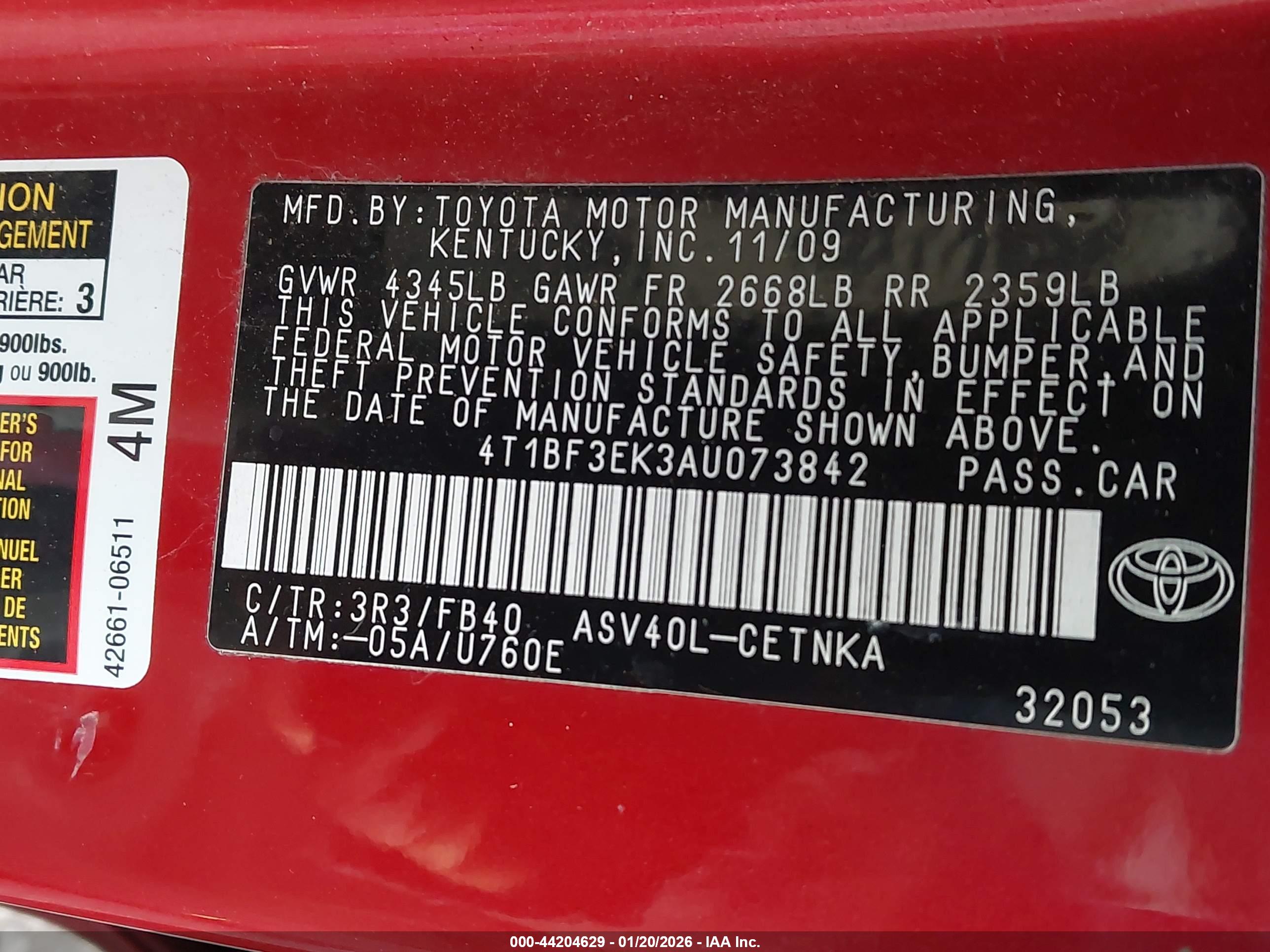 TOYOTA CAMRY image 9